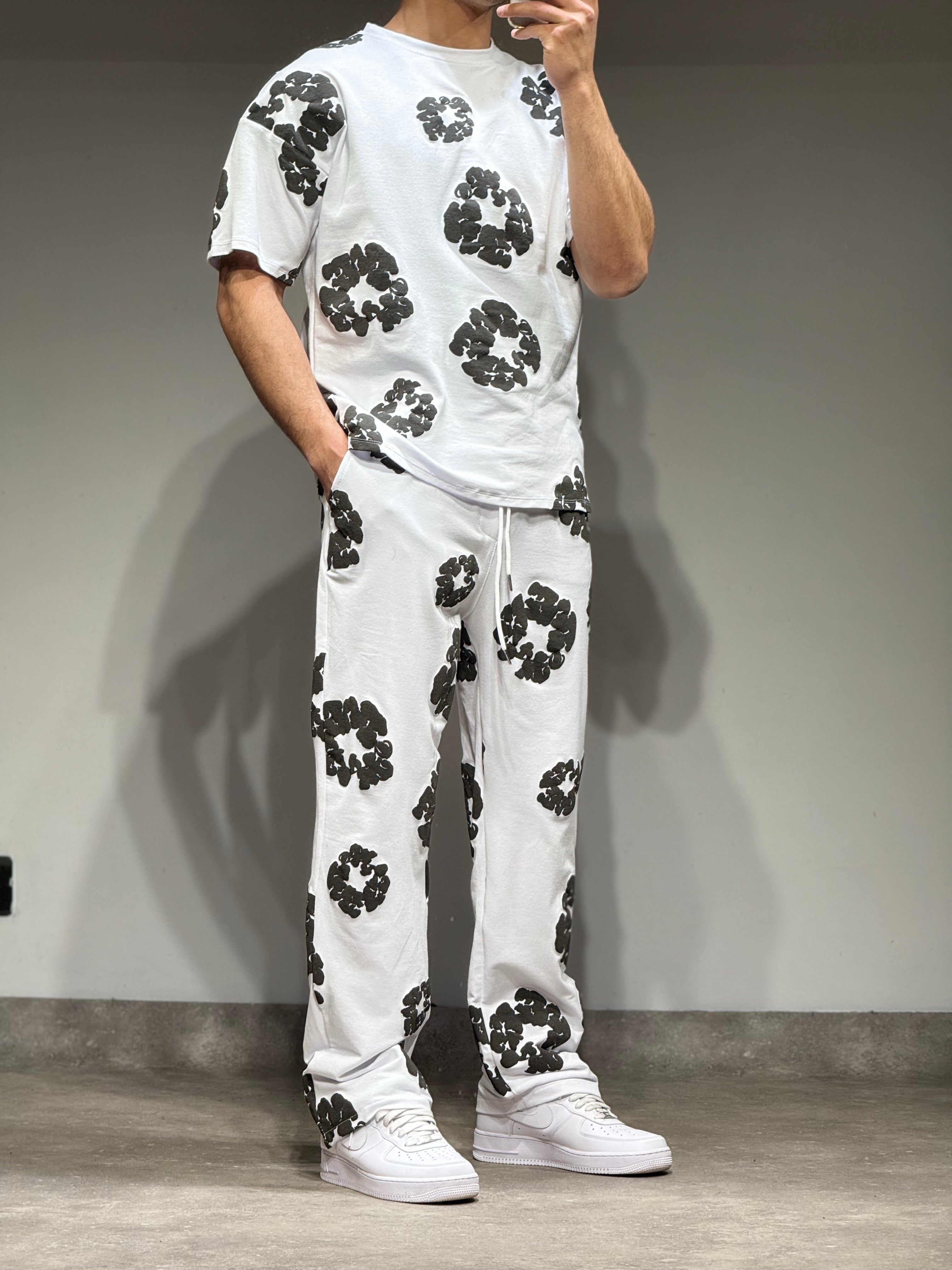 Ensemble Tears t-shirt pantalon blanc