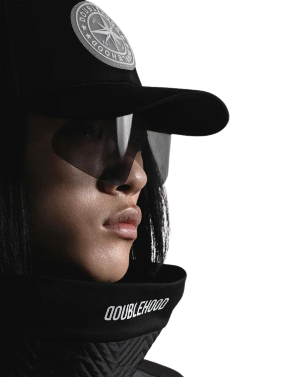 Doublehood - Casquette lunettes noir signe blanc