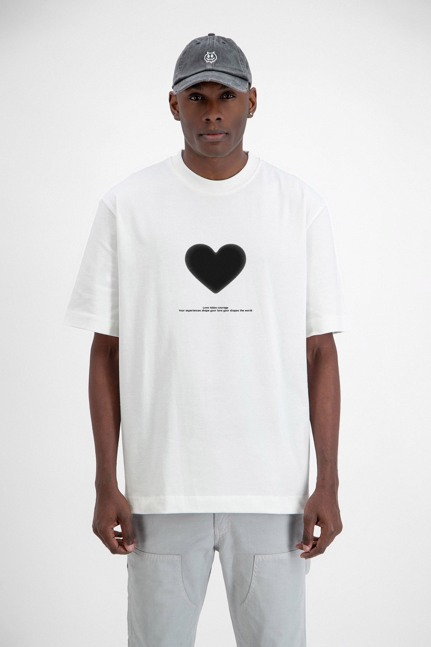 T-shirt Love Cœur blanc