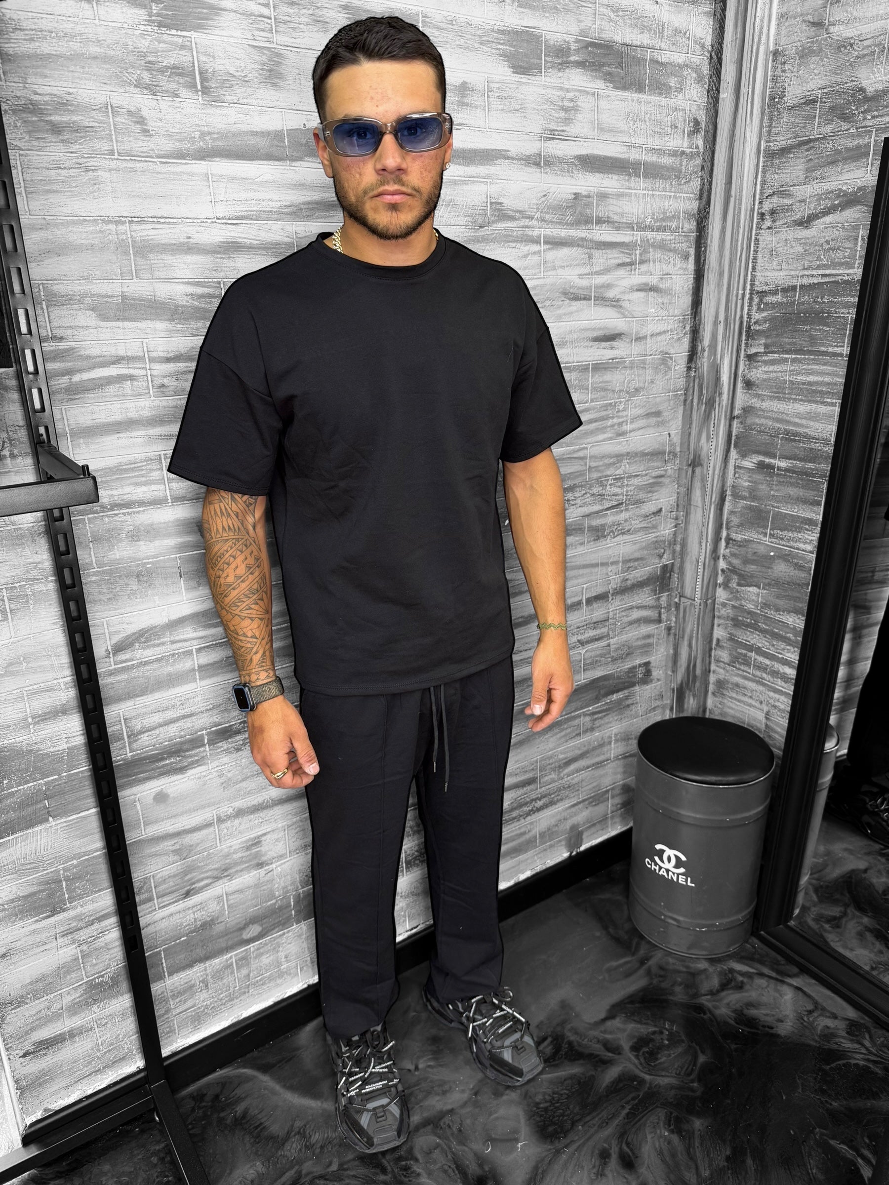 Ensemble Basic t-shirt pantalon noir