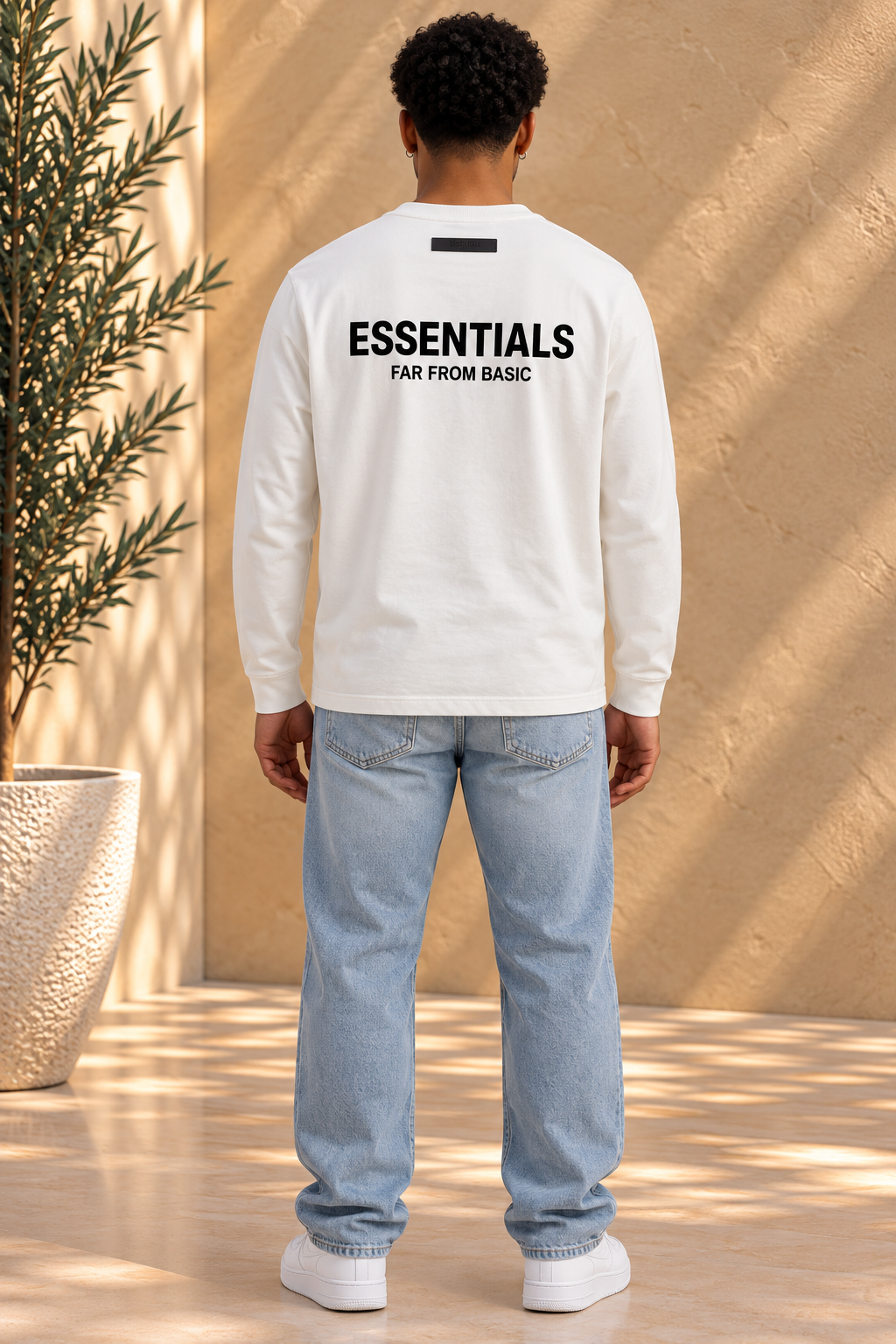 T-Shirt manche longue Essentiel Blanc