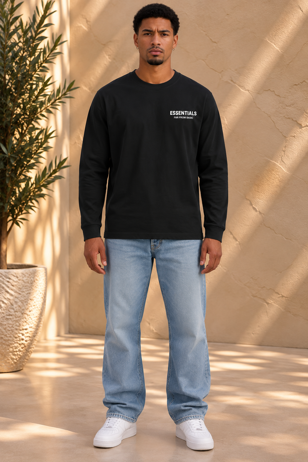 T-Shirt manche longue Essentiel noir