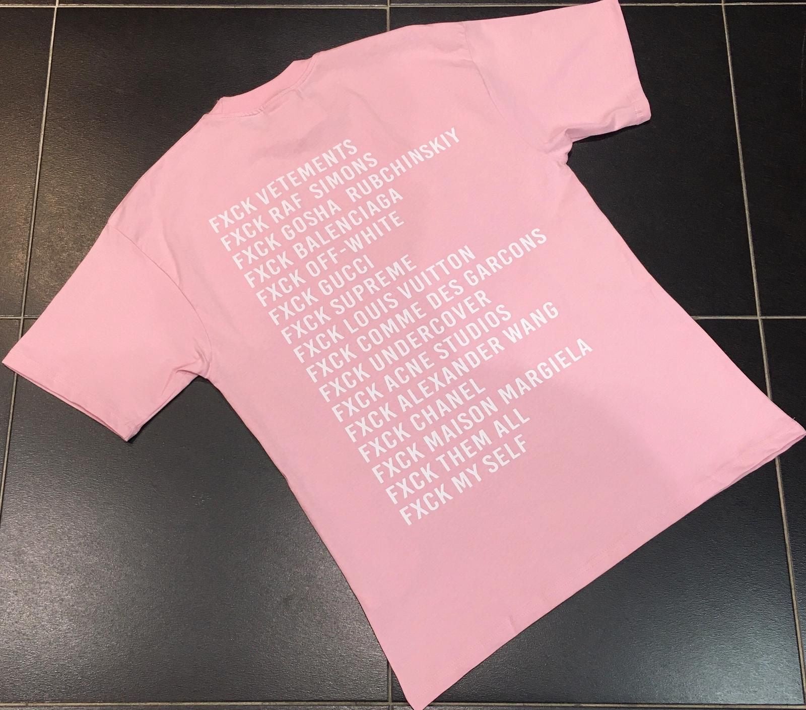 T-shirt Rose Fuck les marques