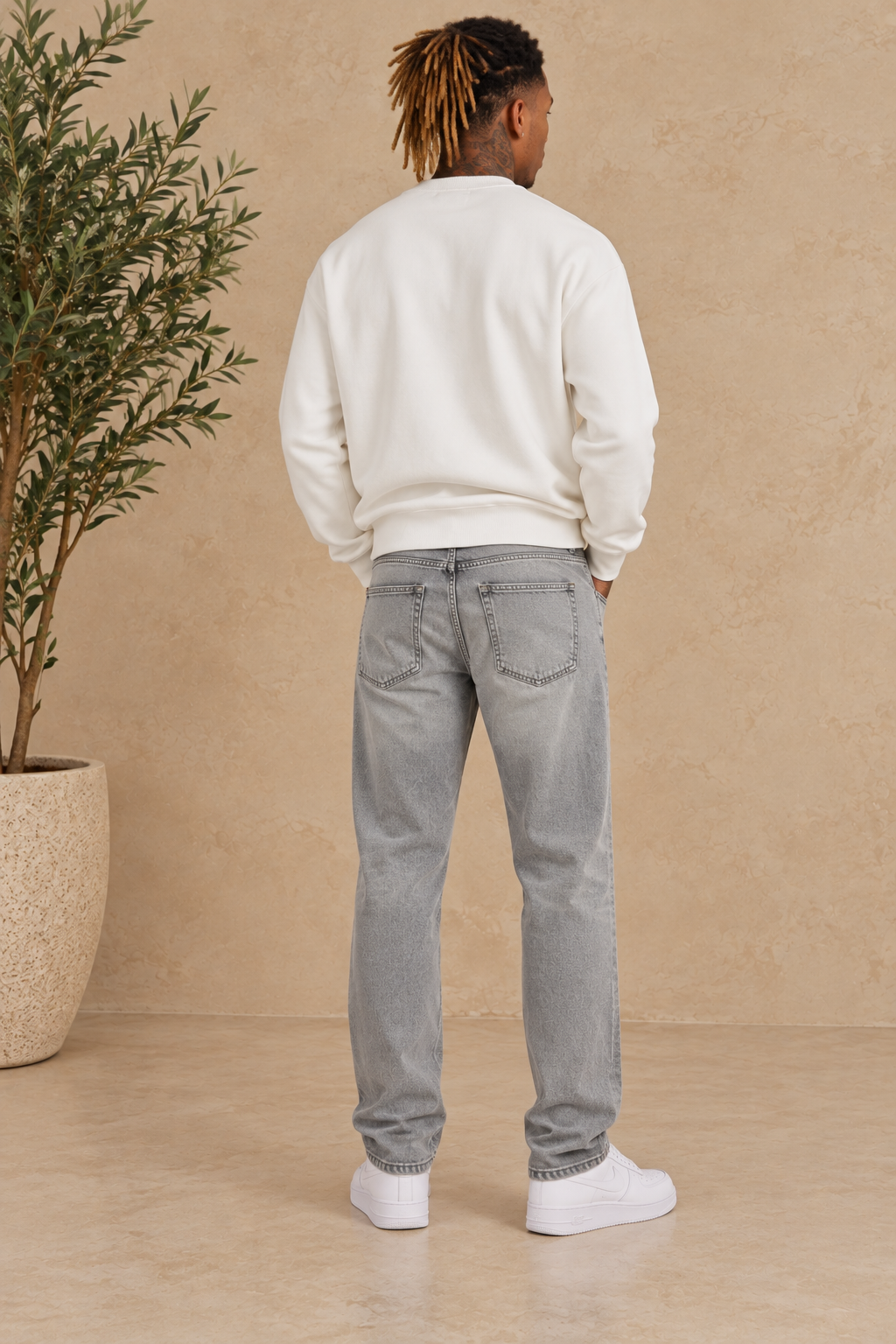 Jean regular gris clair