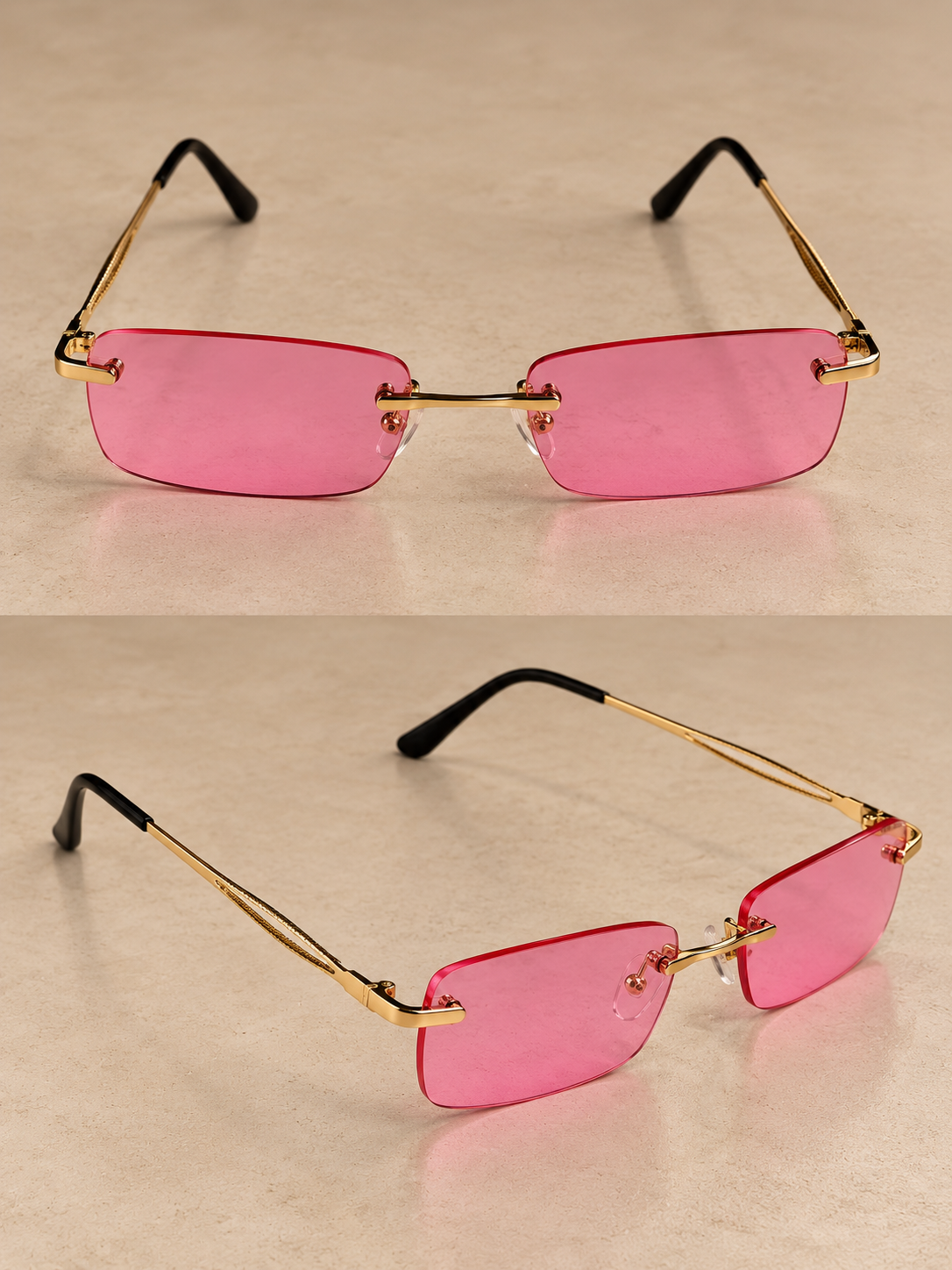 Lunette ninho diamant rose