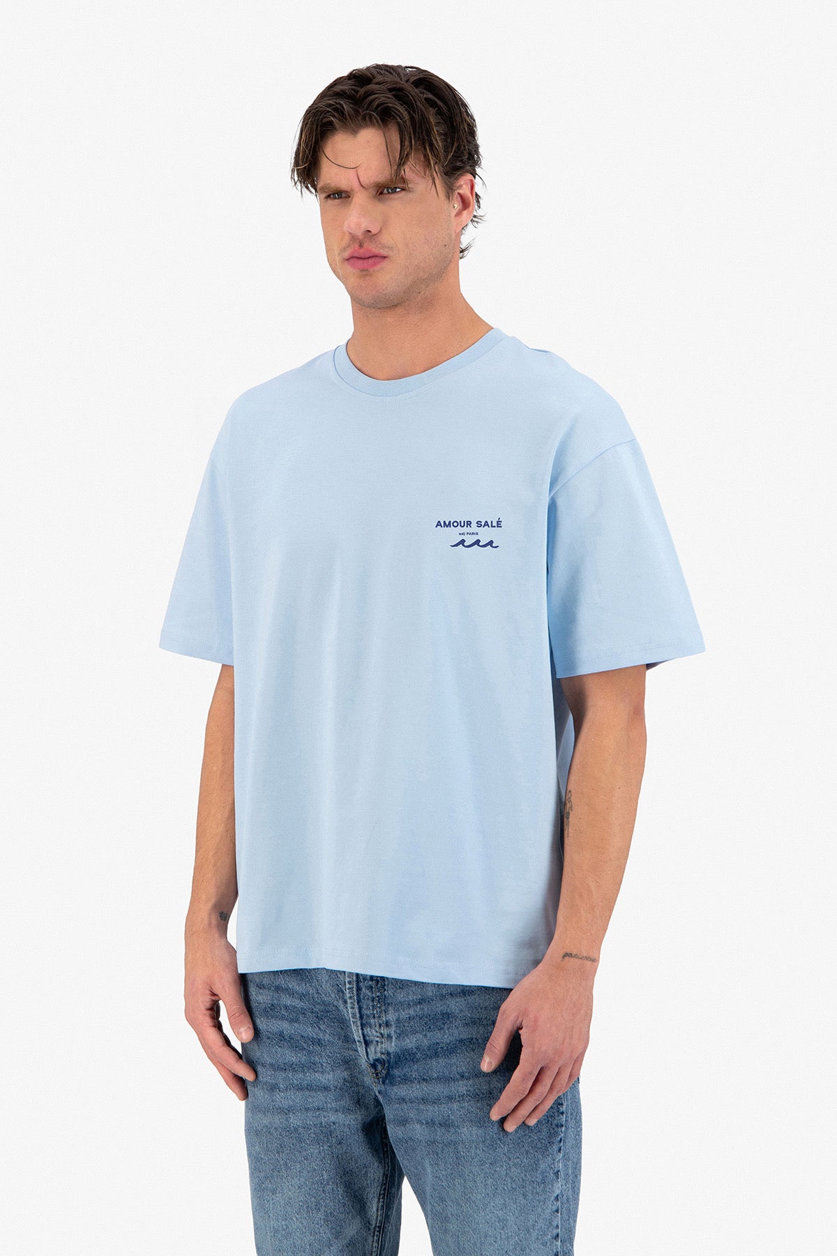 T-Shirt l’amour à la mer bleu