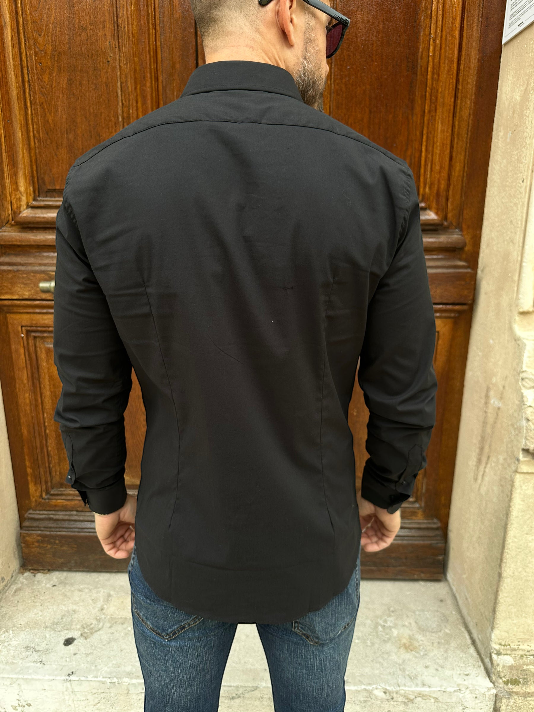 Chemise manche longue noir - Stayin