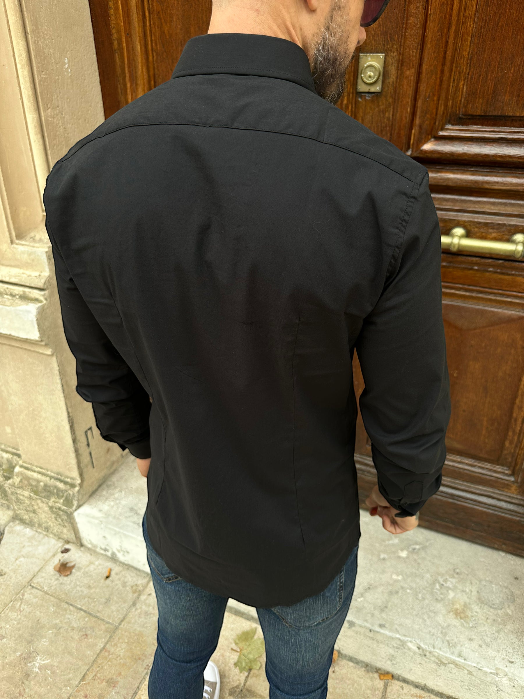 Chemise manche longue noir - Stayin