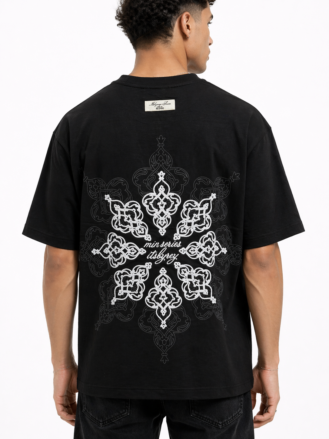 T-shirt oversize Respire brodé noir