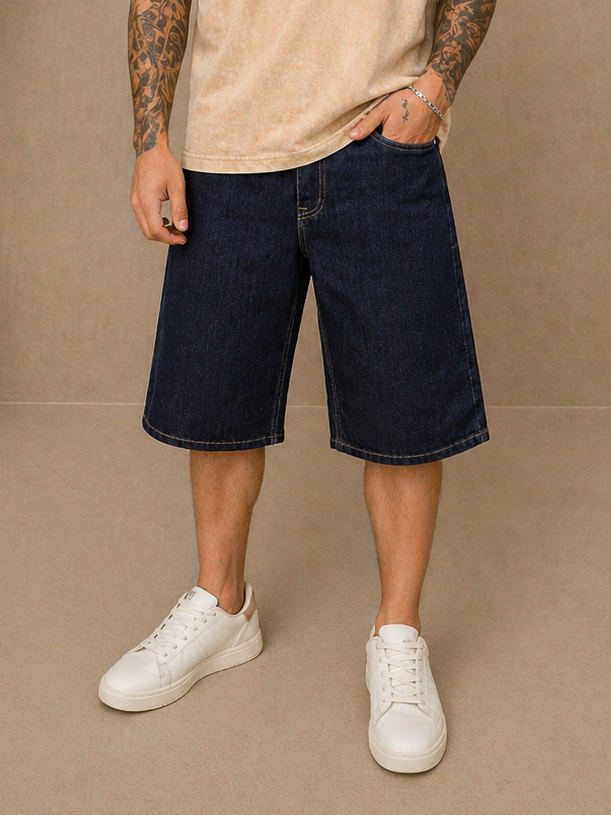 Short bermuda jean brut large