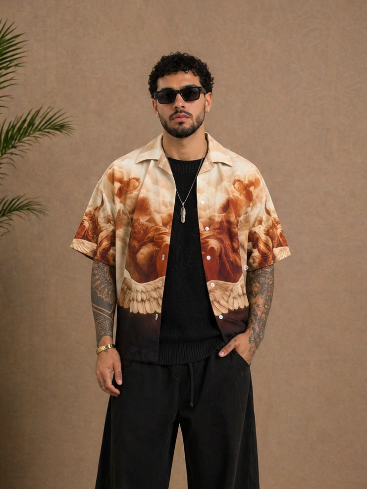 Chemise oversize Freedom orange