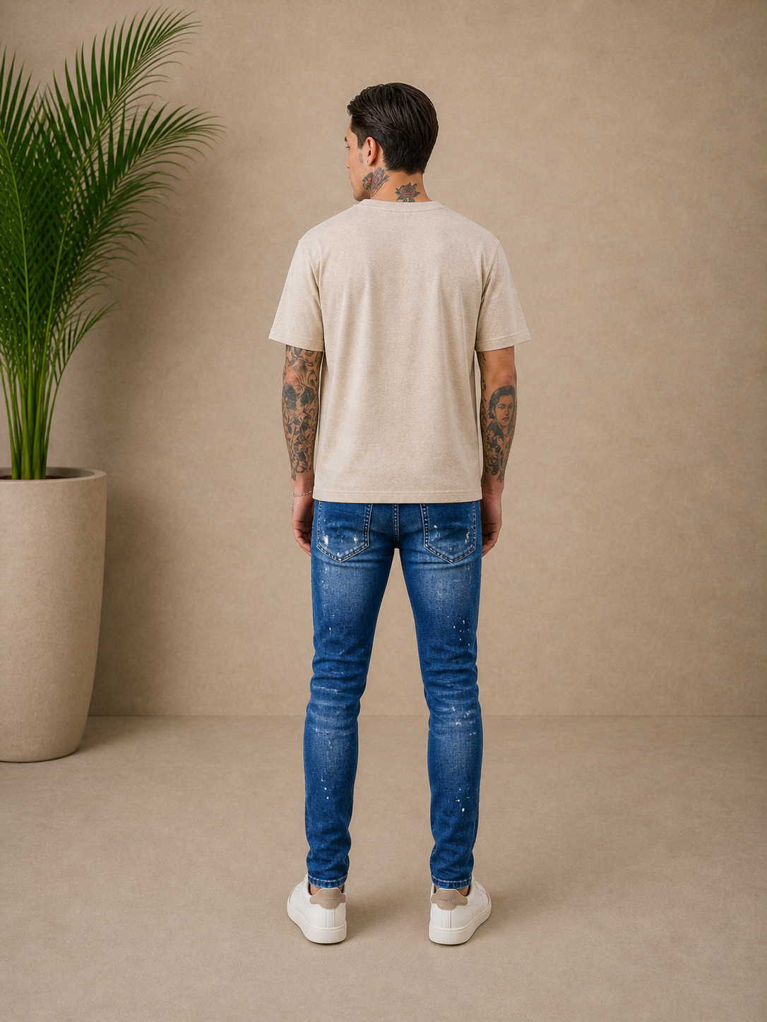 Jean Slim zip bleu