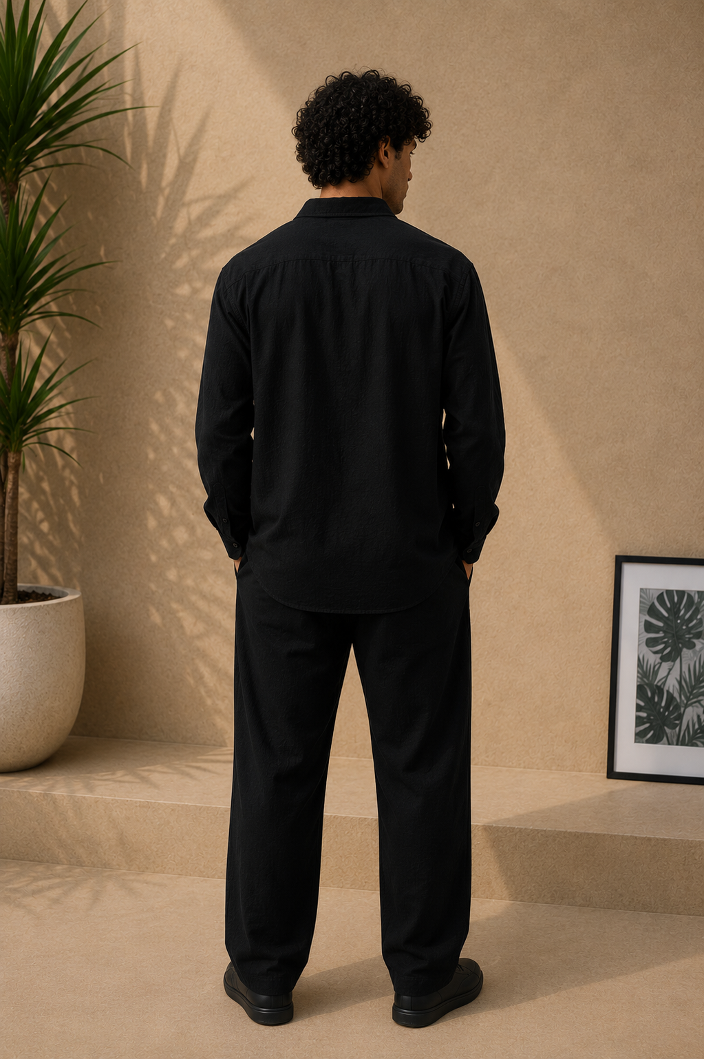 Chemise manches longues noire