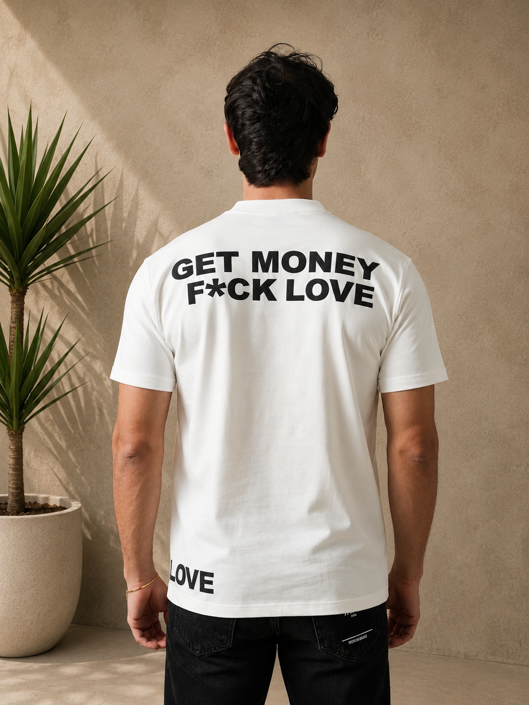 T-Shirt Get Money blanc
