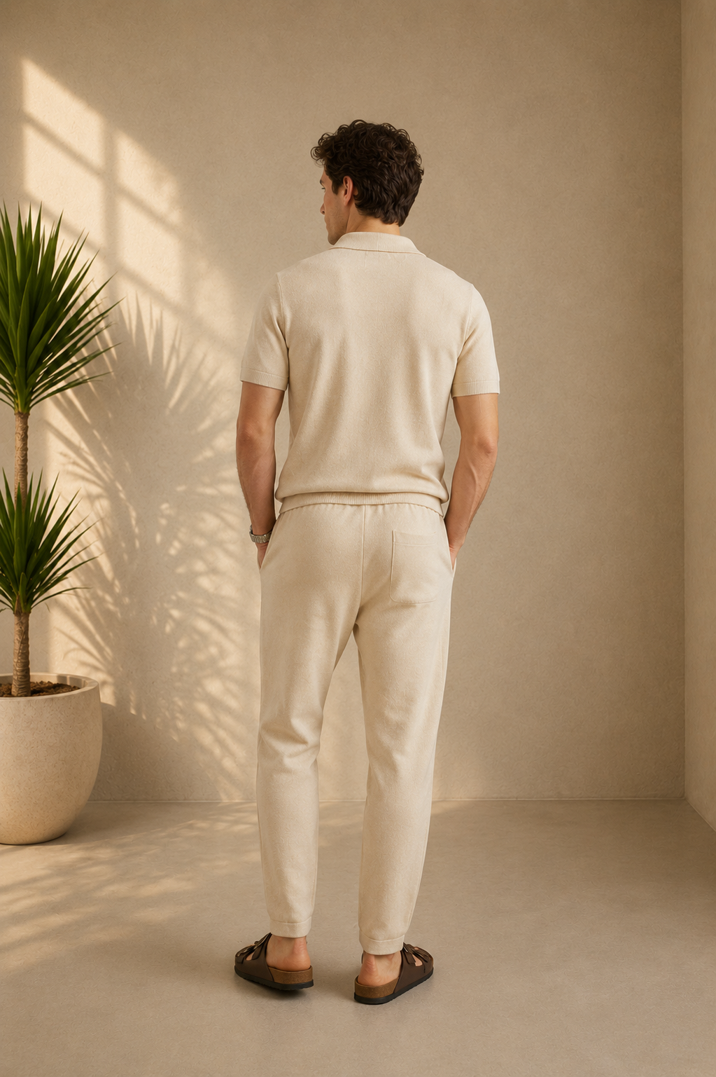 Ensemble chemise et pantalon kaki