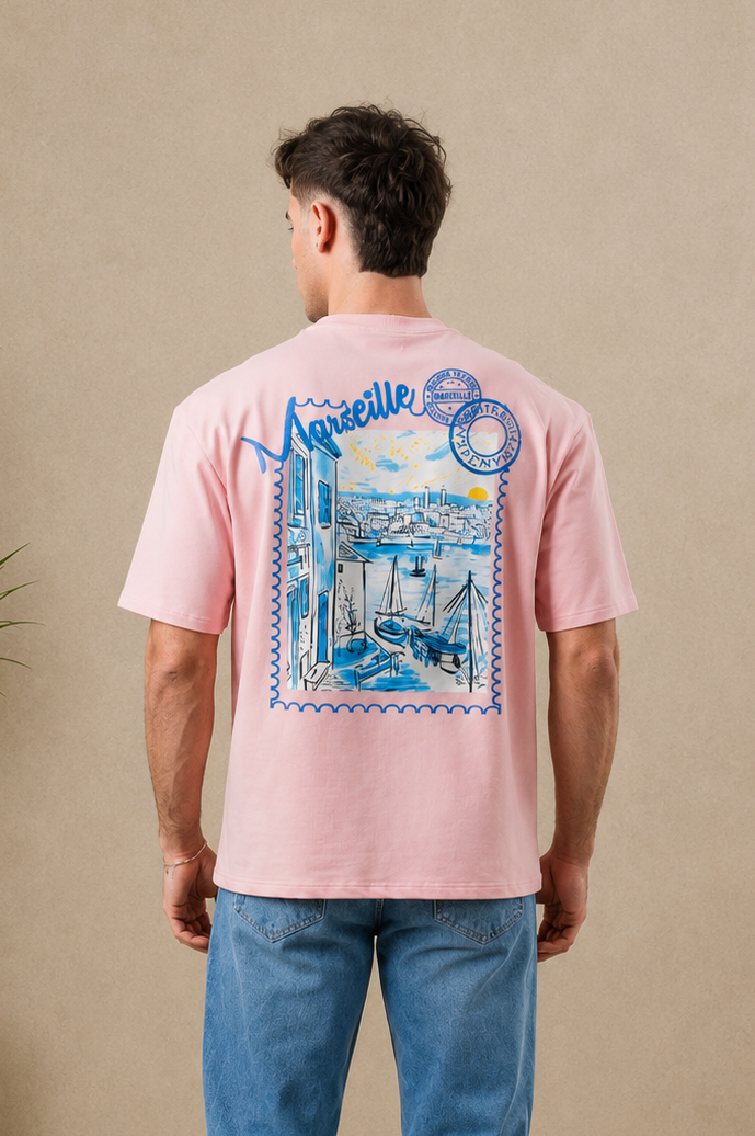 T-shirt Marseille rose