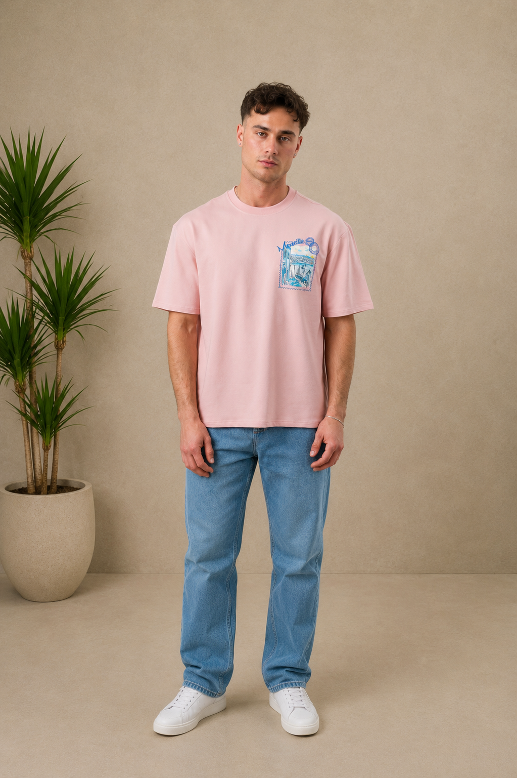 T-shirt Marseille rose