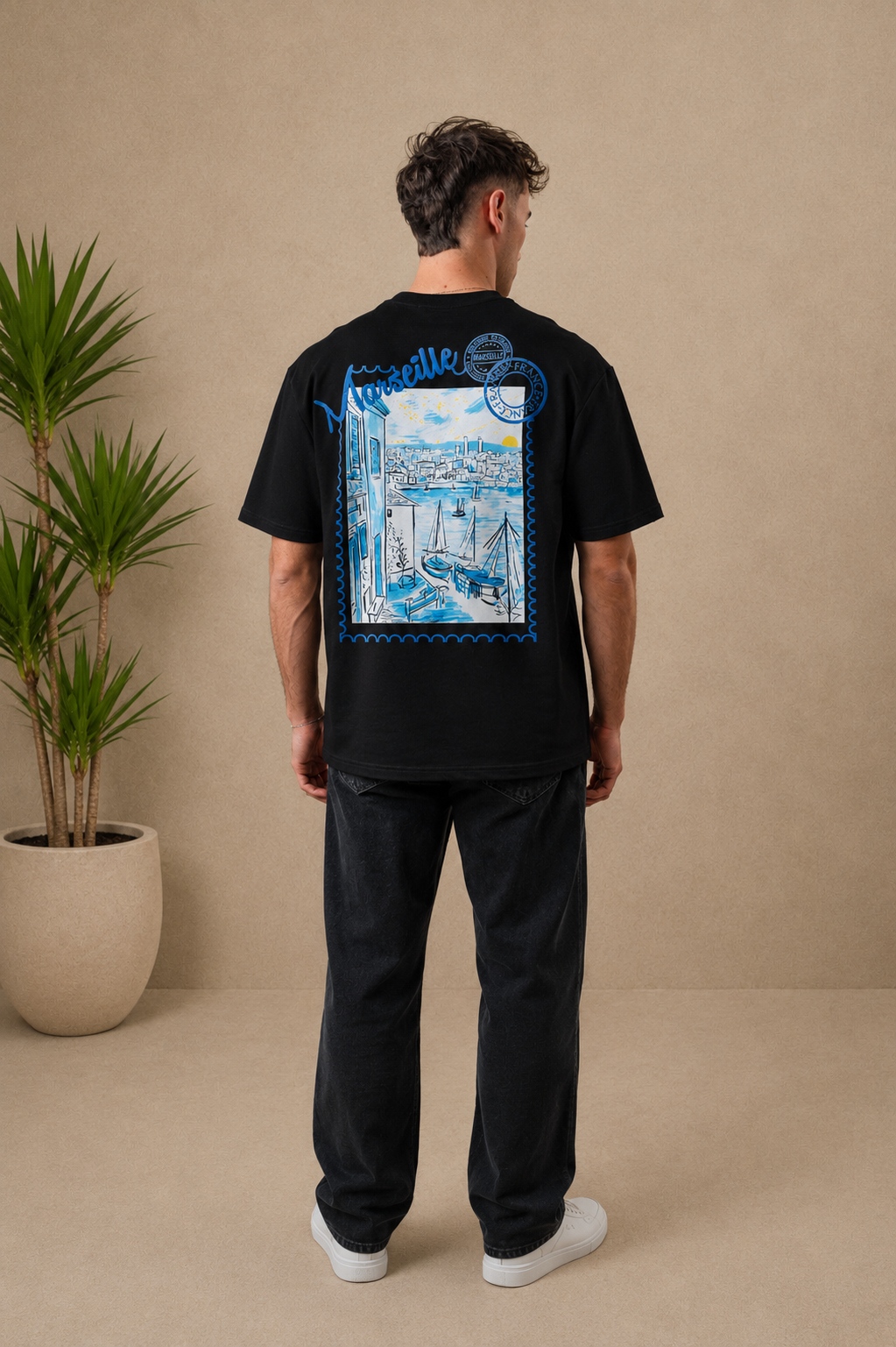T-shirt Marseille noir