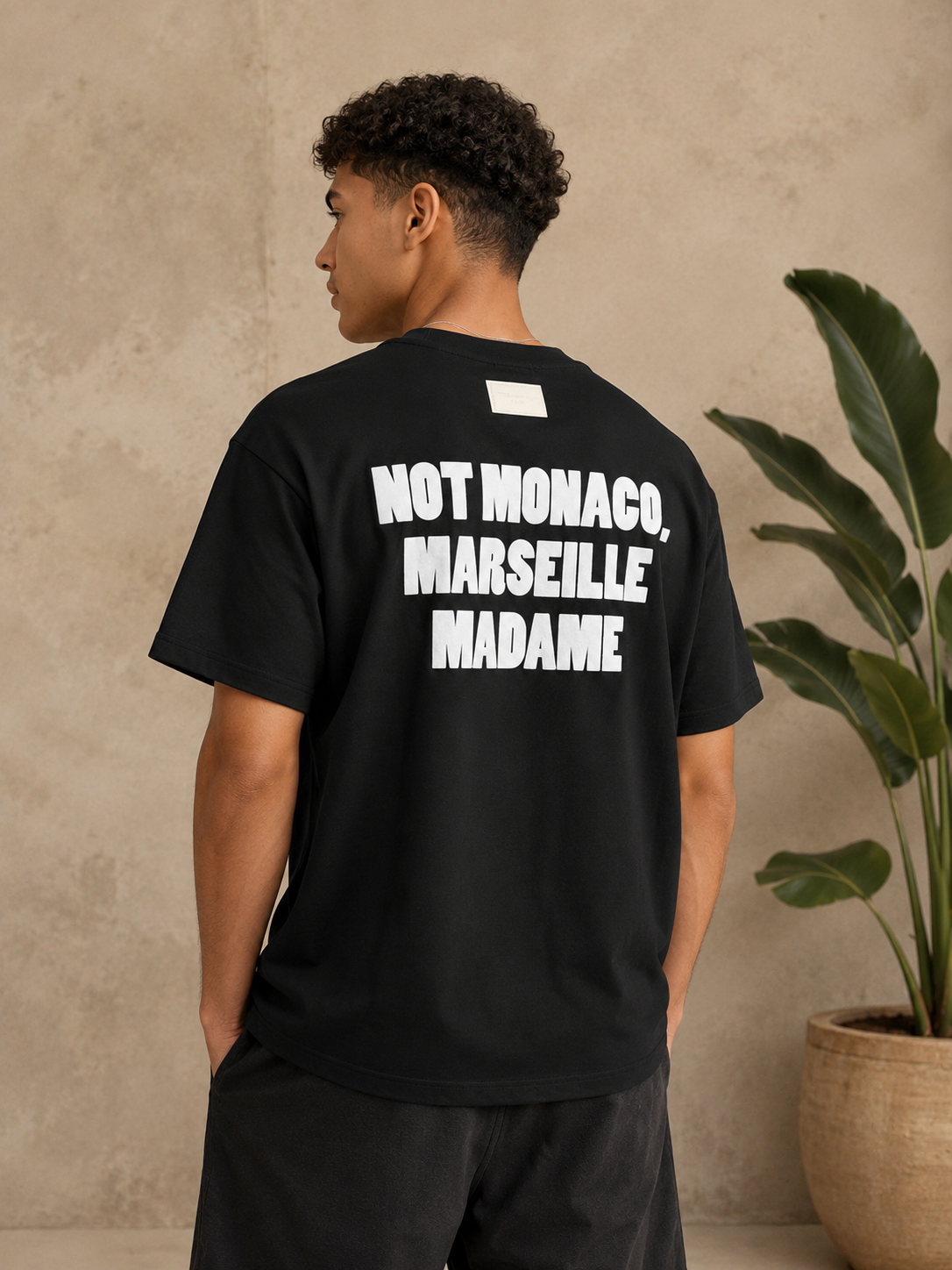 T-shirt Marseille Madame noir