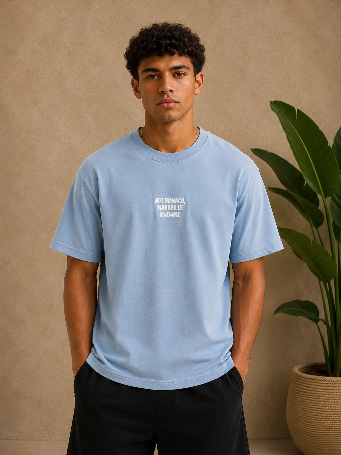 T-shirt Marseille Madame bleu
