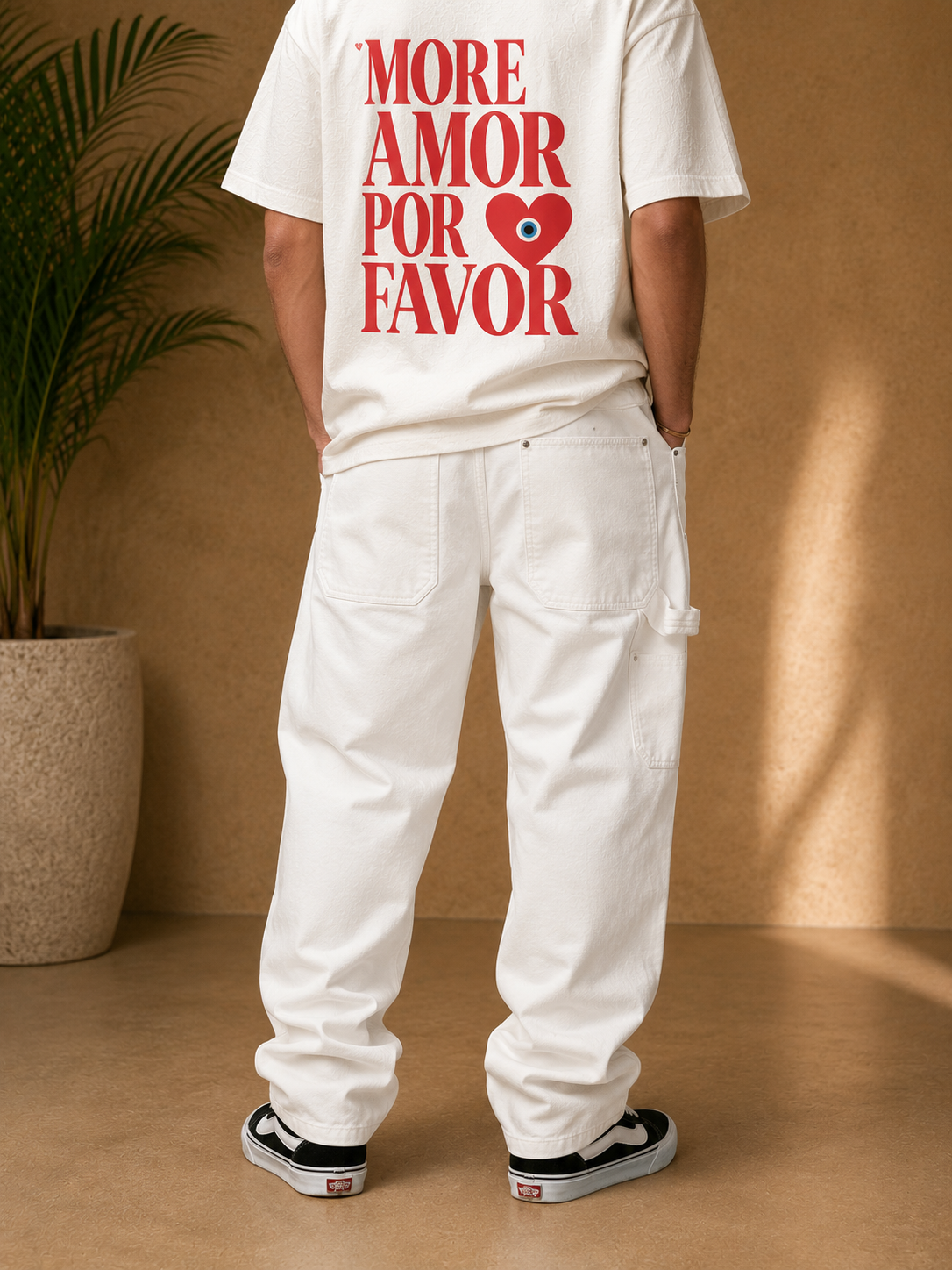 Jean baggy blanc