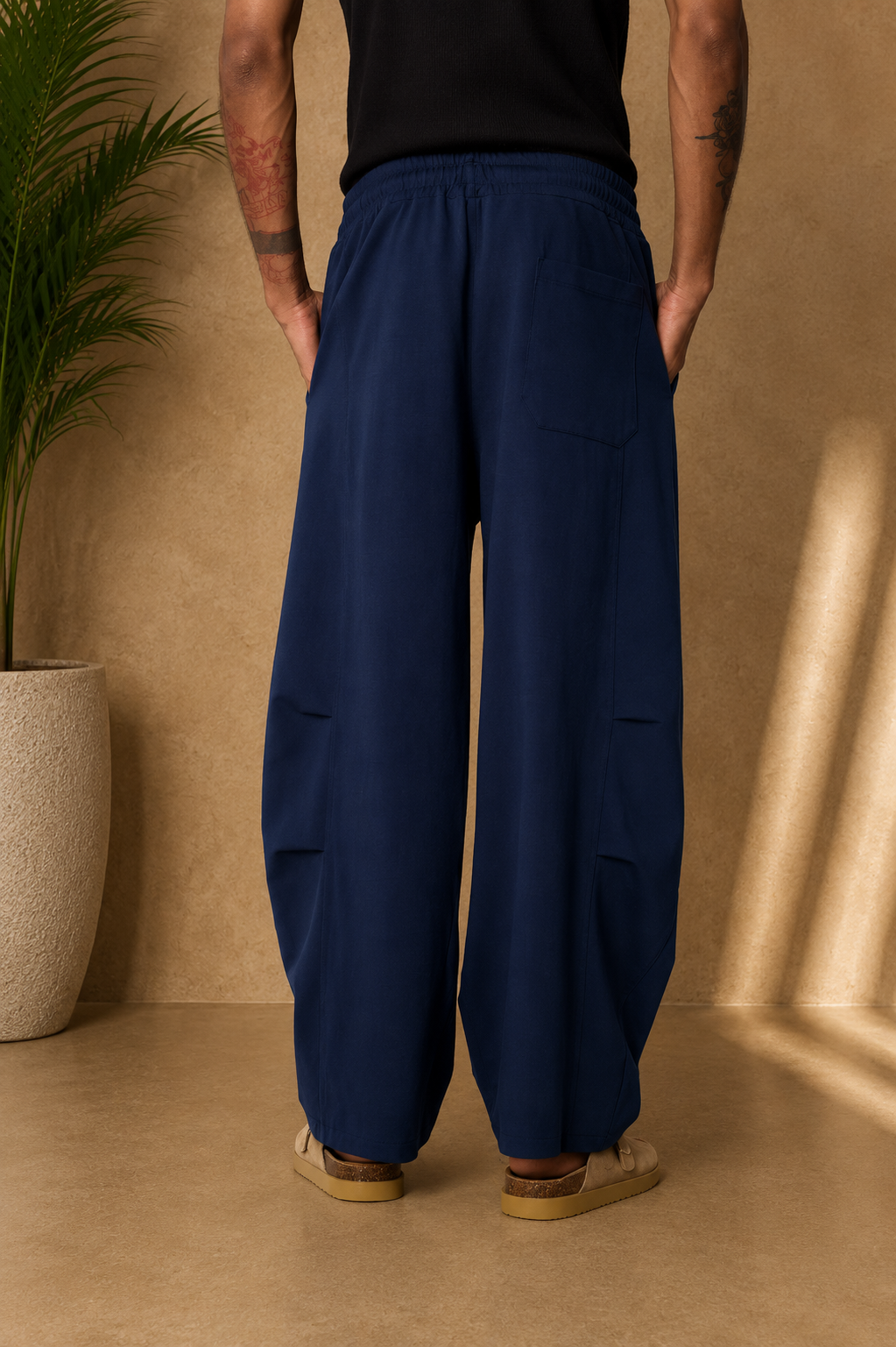 Pantalon ballon bleu