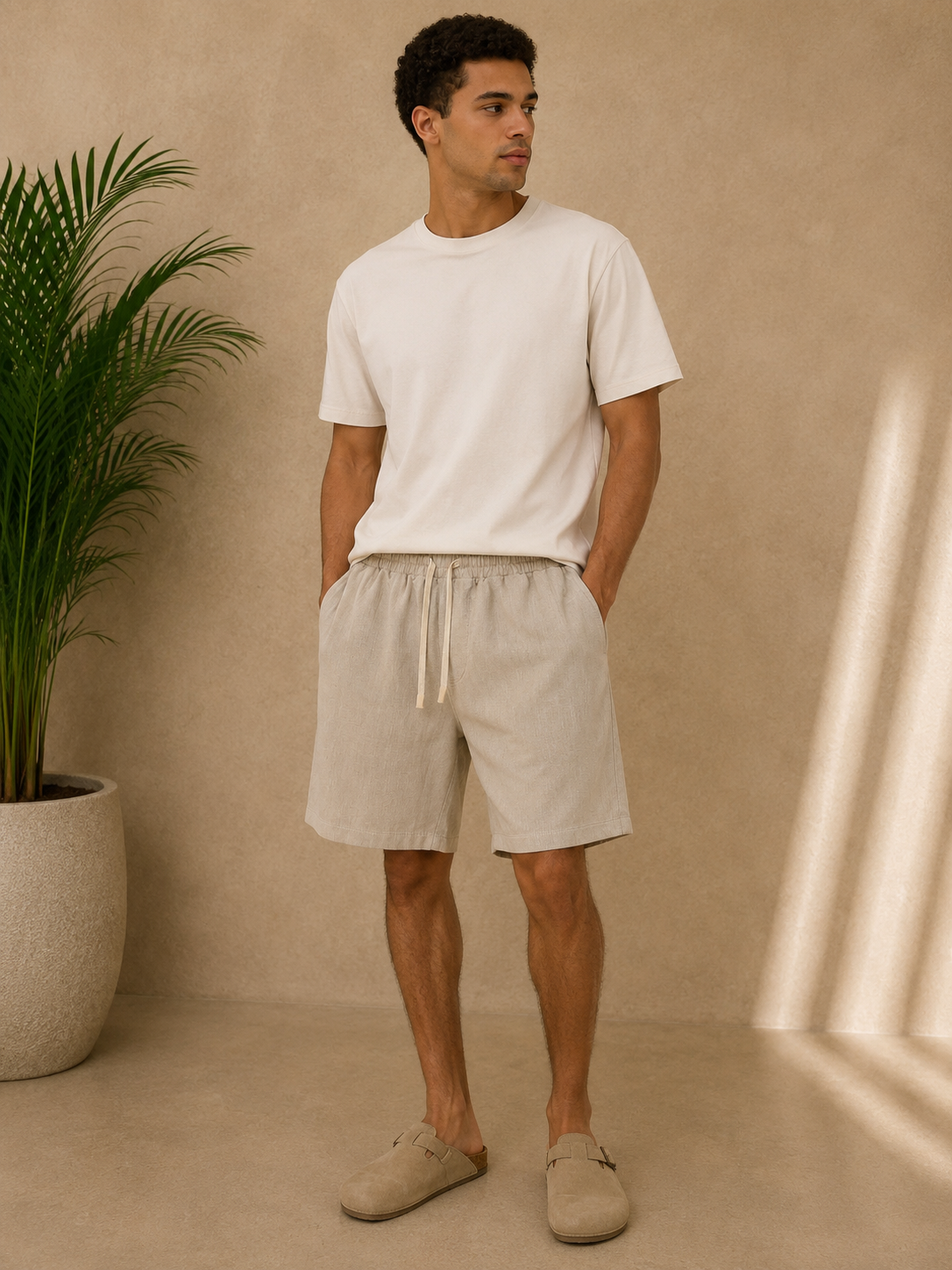 Short beige