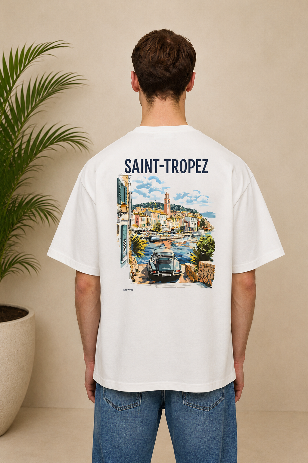 T-shirt Luxury Saint-Tropez blanc