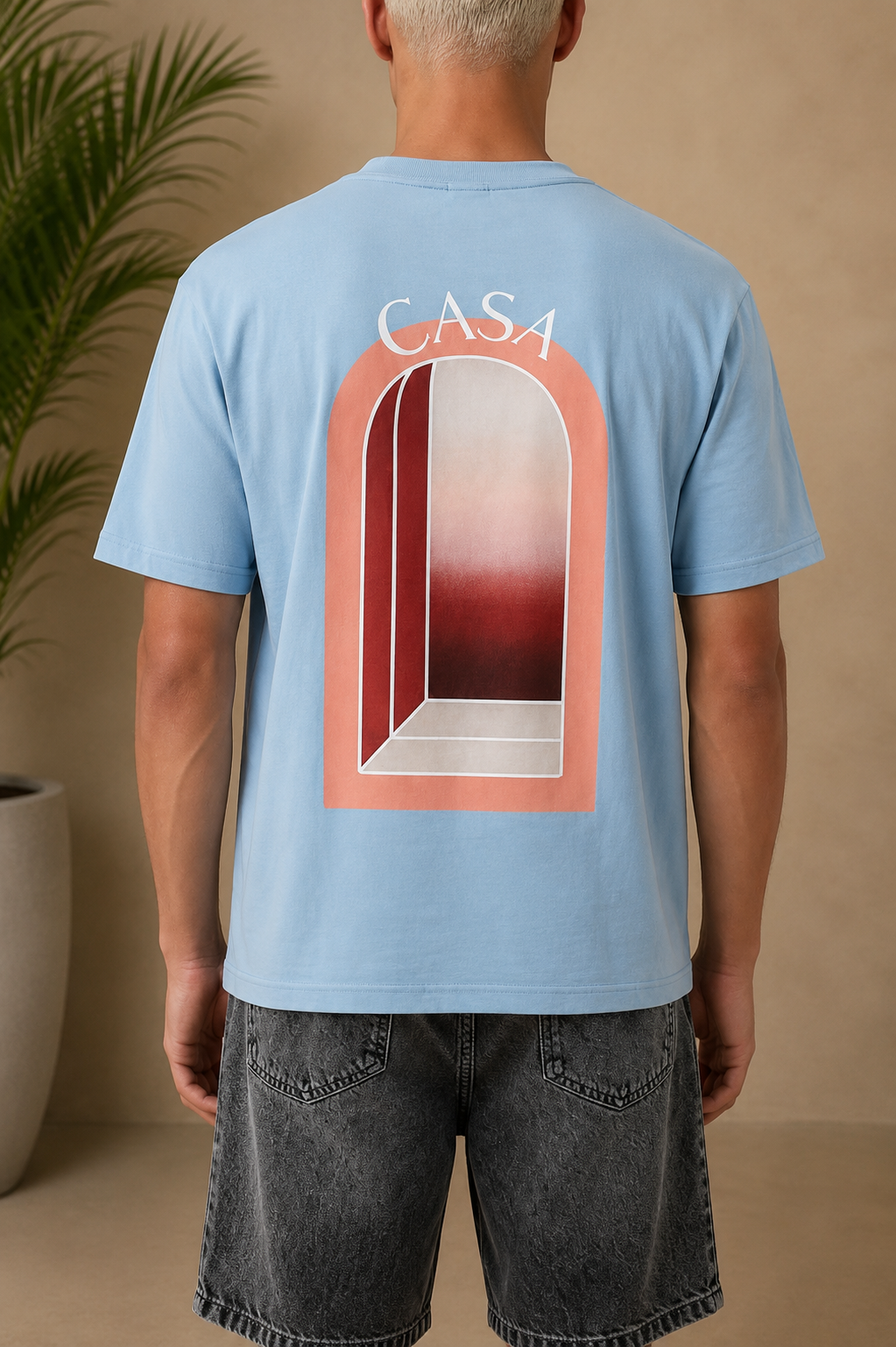 T-Shirt Casa bleu / rouge