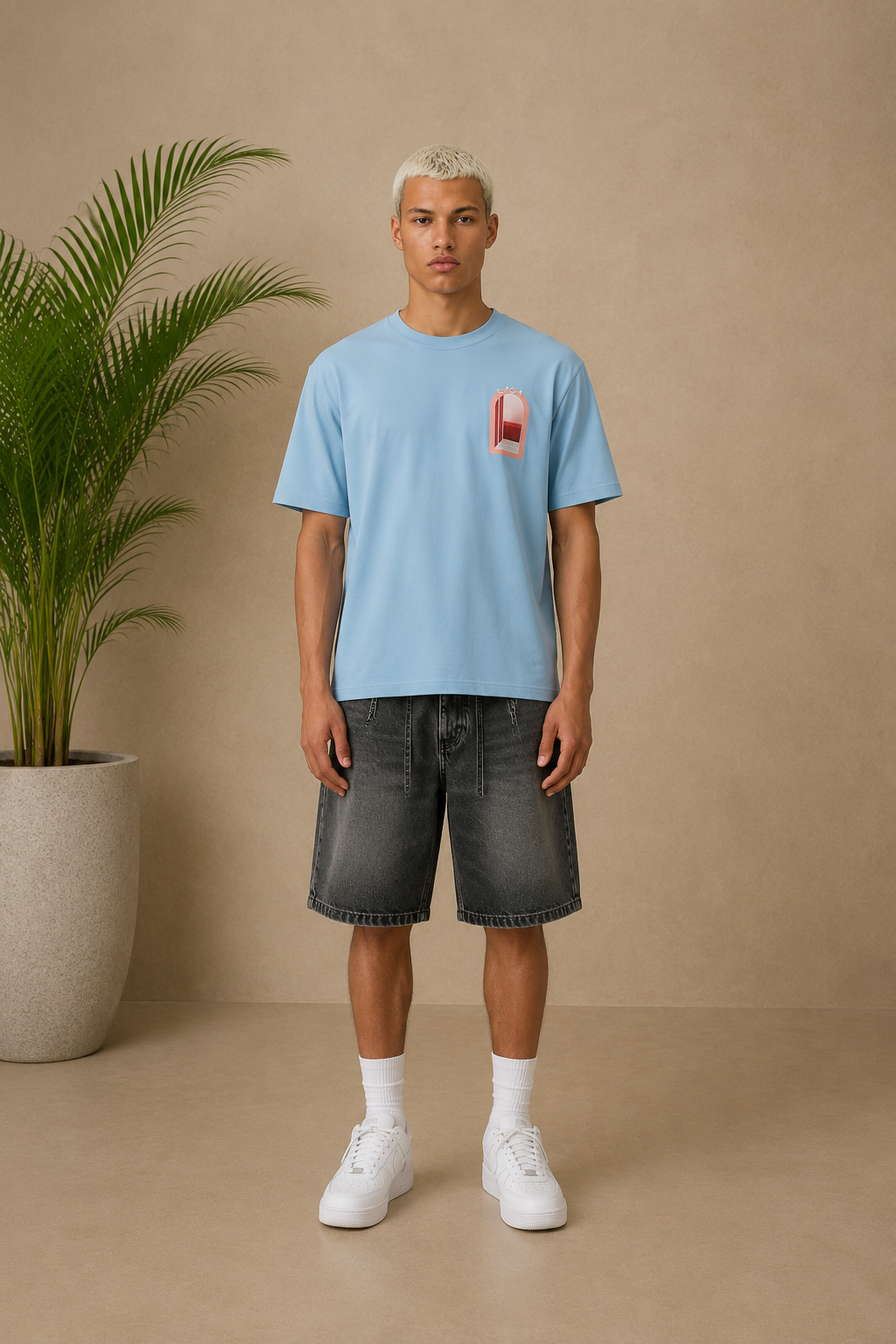 T-Shirt Casa bleu / rouge