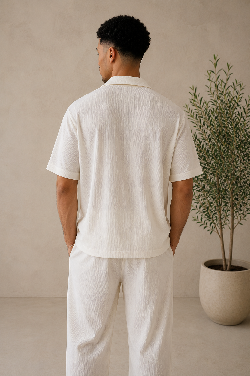 Chemise texturé blanche