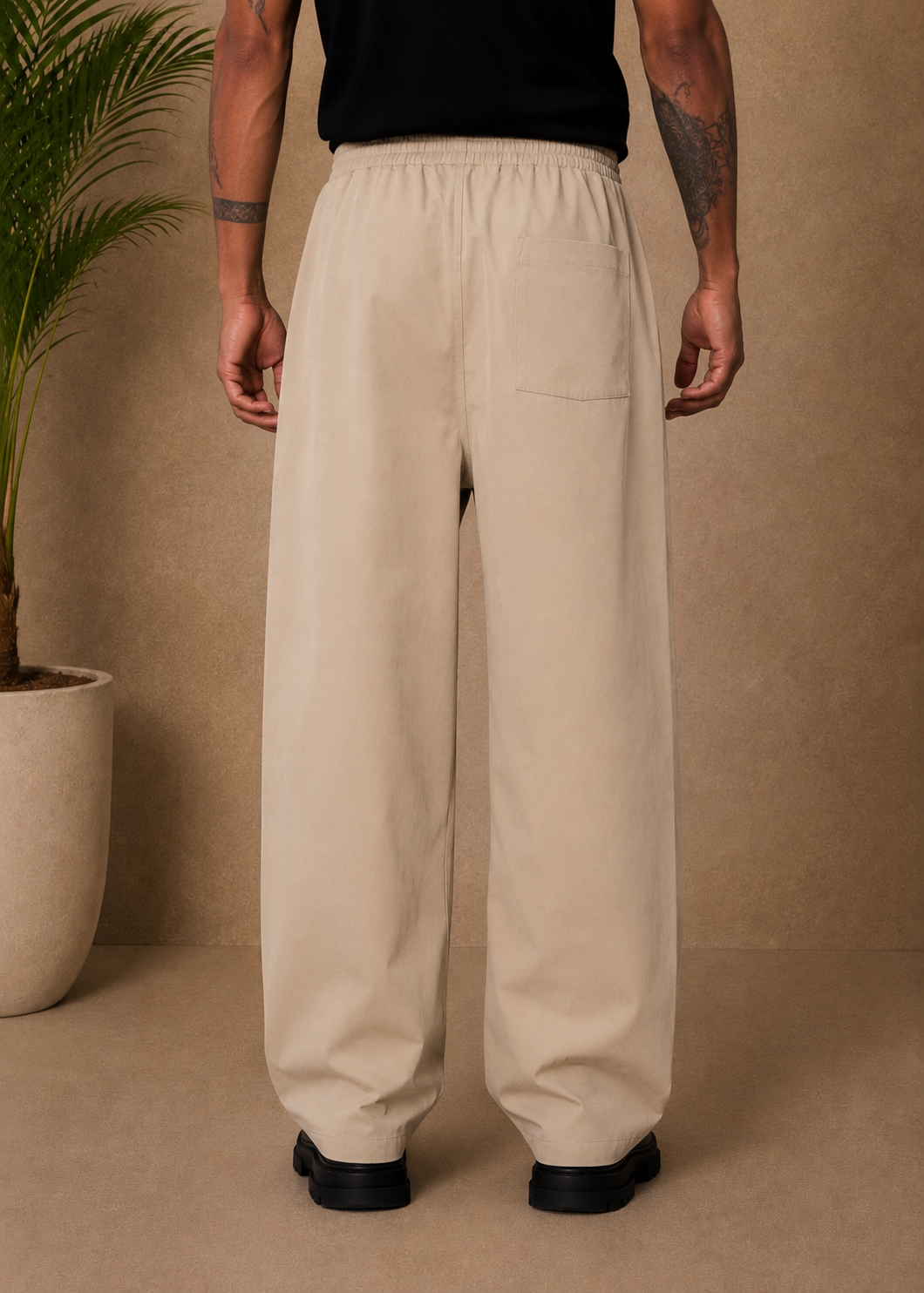 Pantalon ballon beige