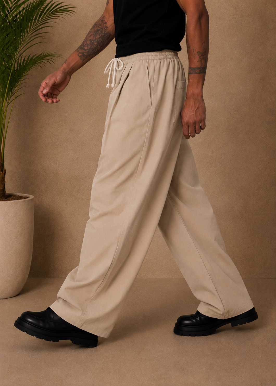 Pantalon ballon beige