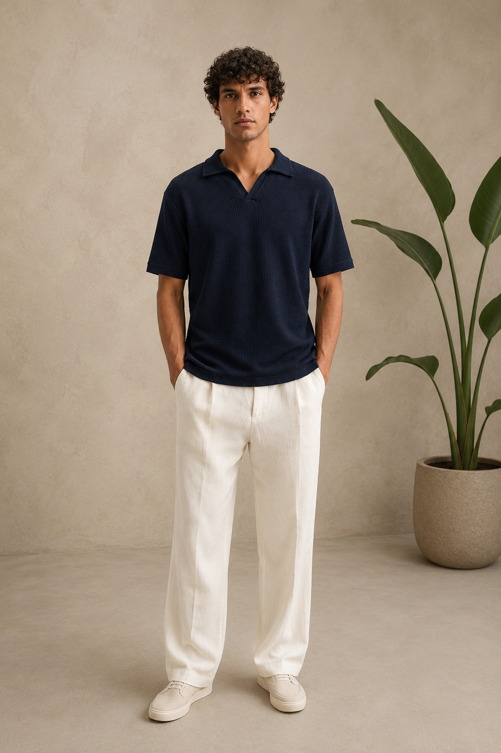 Polo maille noir