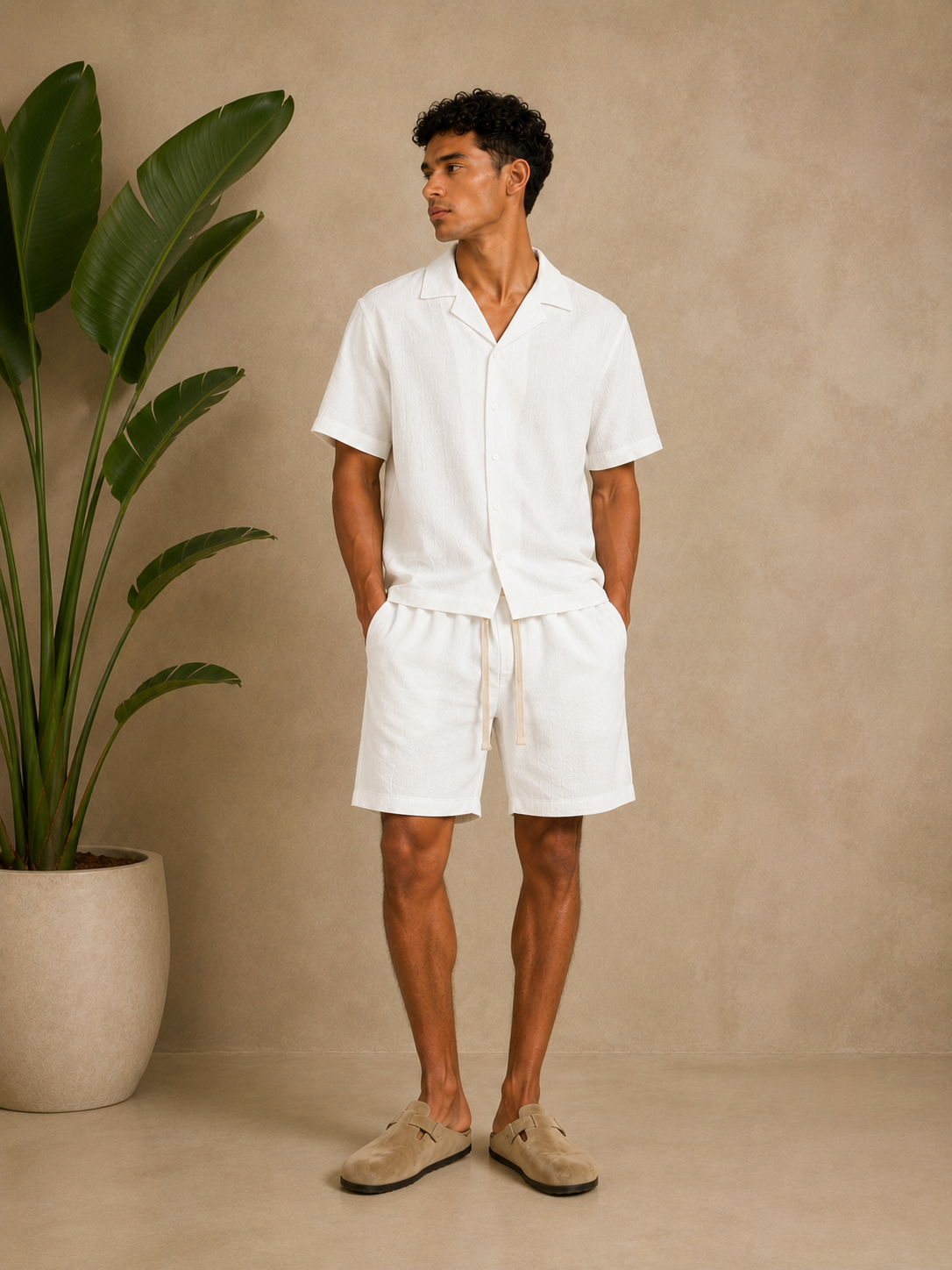 Ensemble bali short chemise blanc
