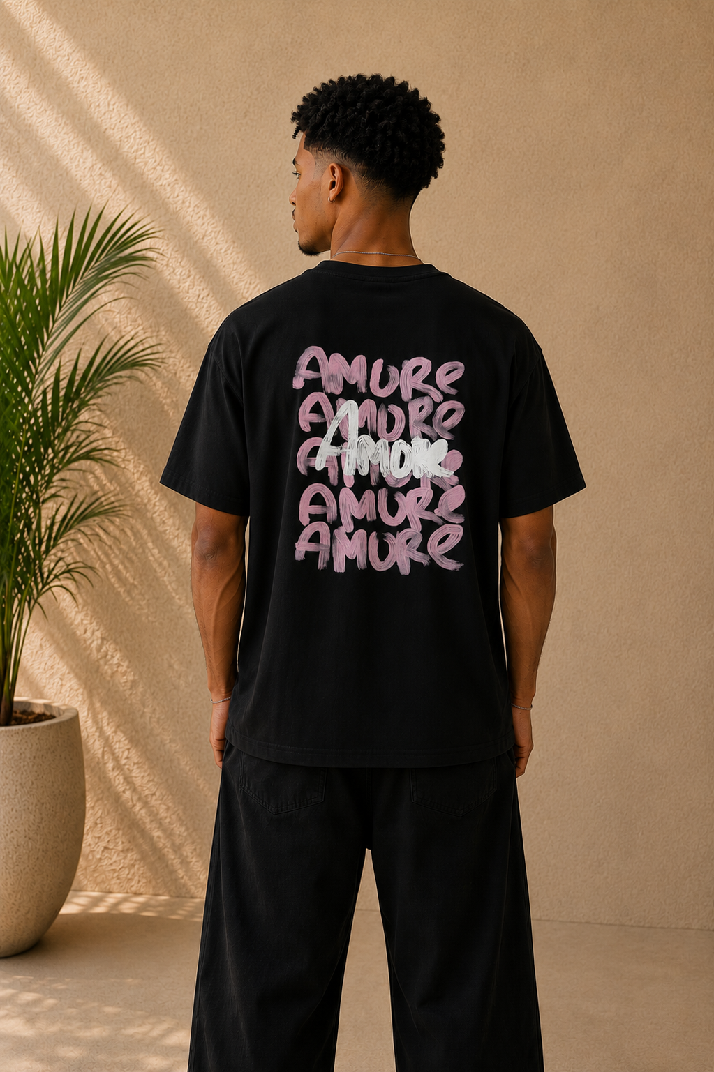 T-shirt Mi Amore noir