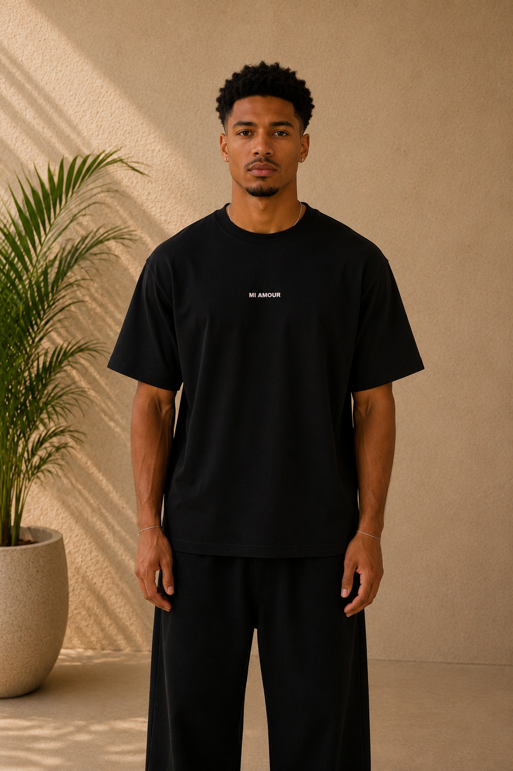 T-shirt Mi Amore noir