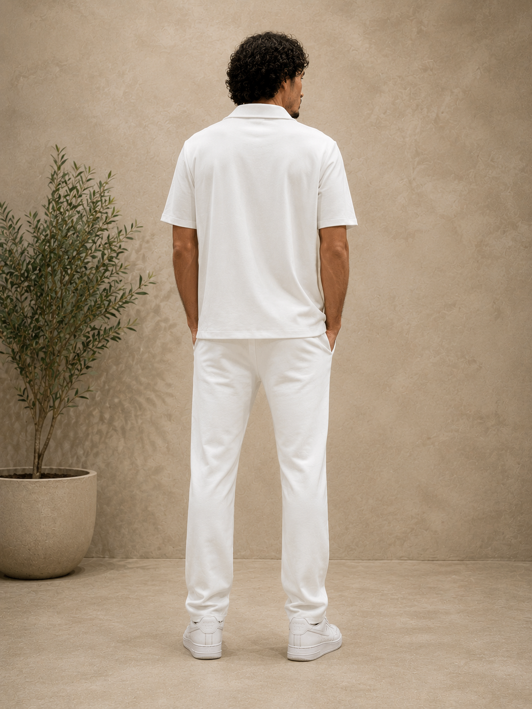 Ensemble Néoprène blanc chemise et pantalon