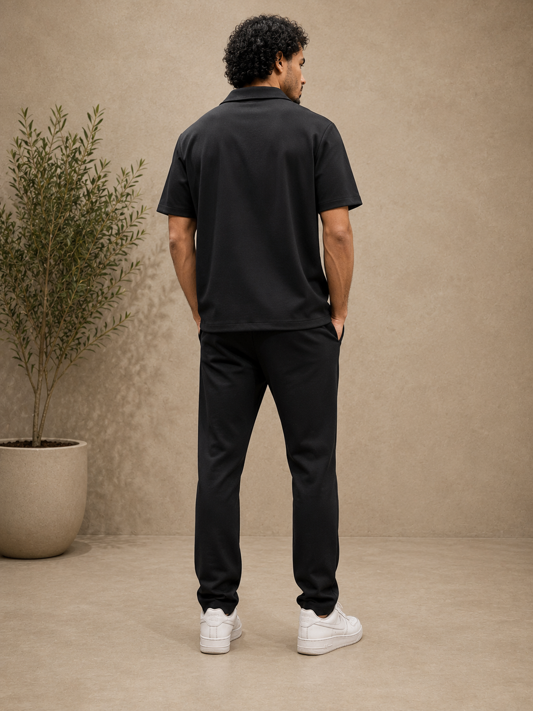 Ensemble Néoprène noir chemise et pantalon