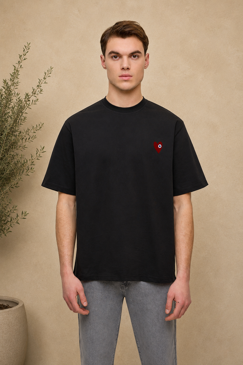 T-shirt Make Love noir