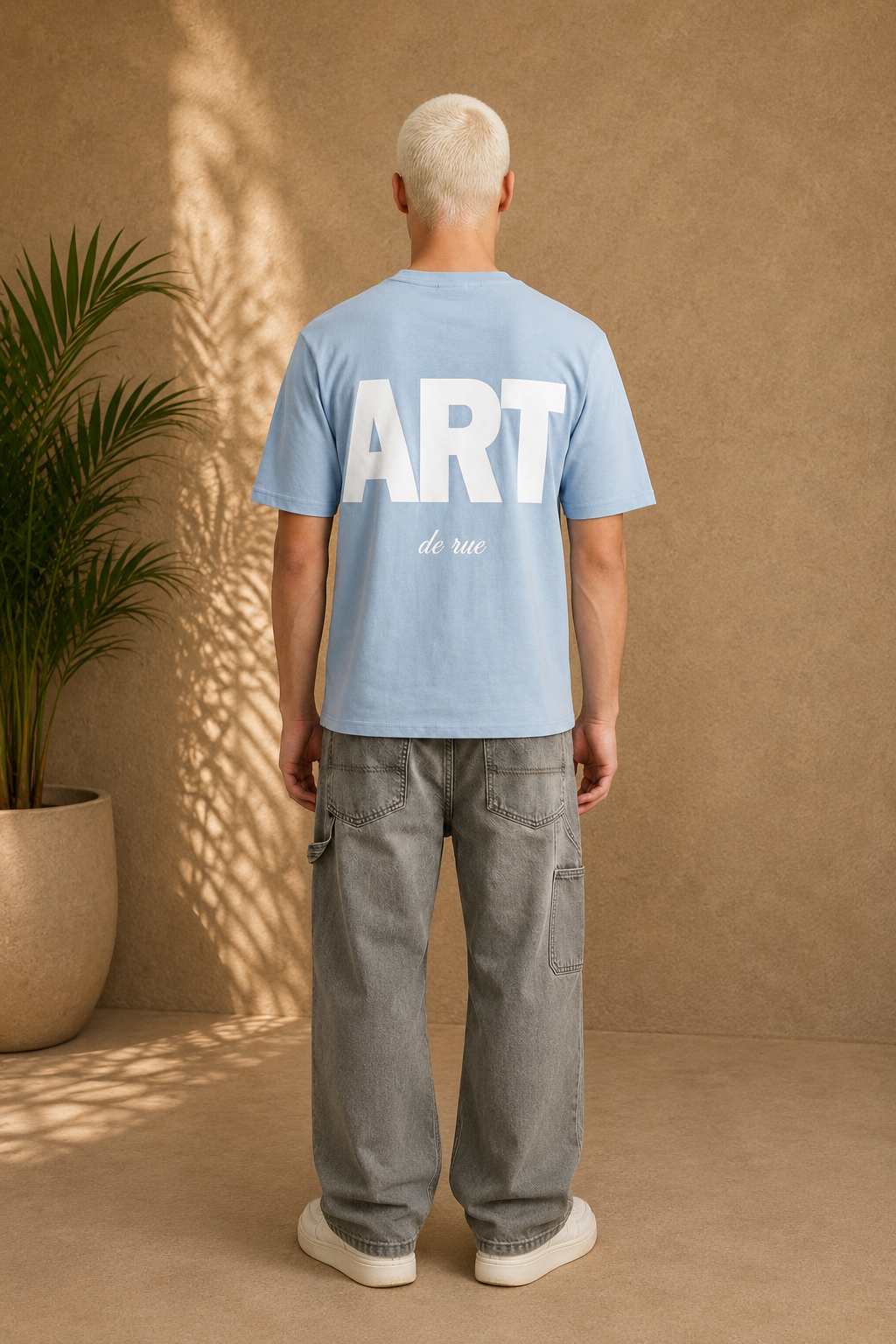 T-Shirt ART futuriste bleu