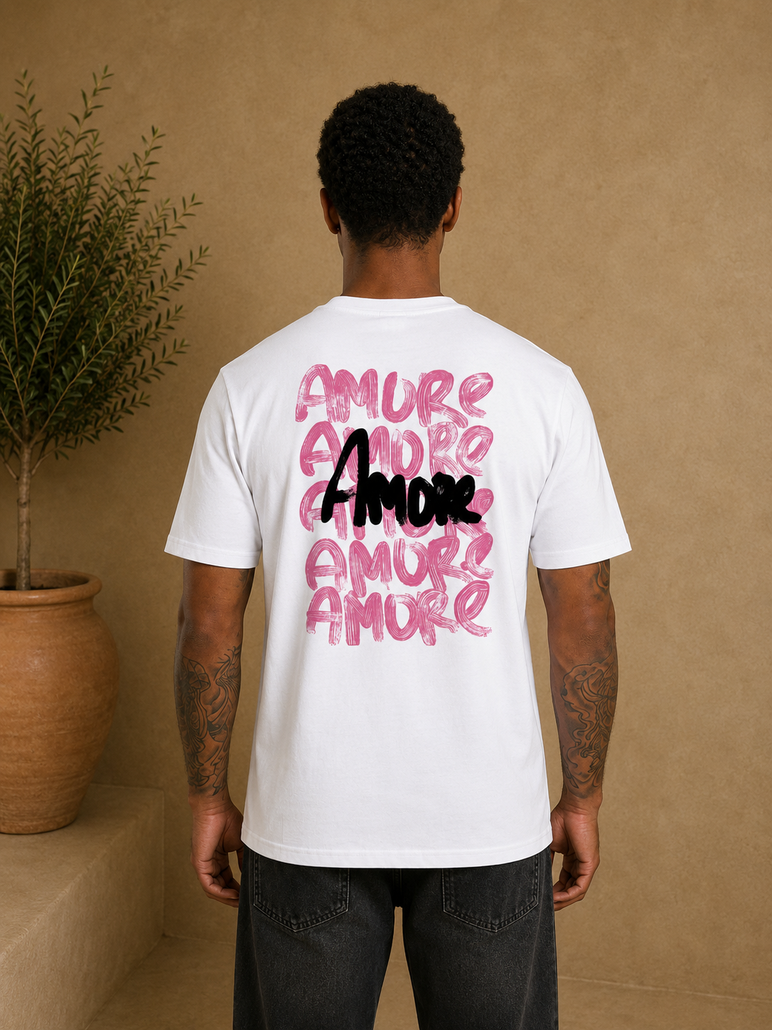 T-shirt Amore Mio blanc