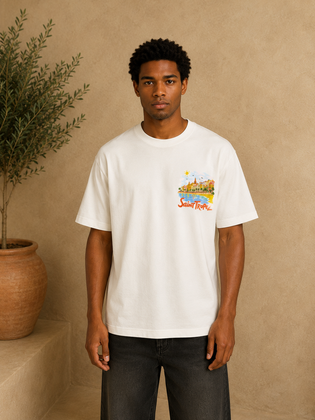 T-Shirt Saint-Tropez blanc