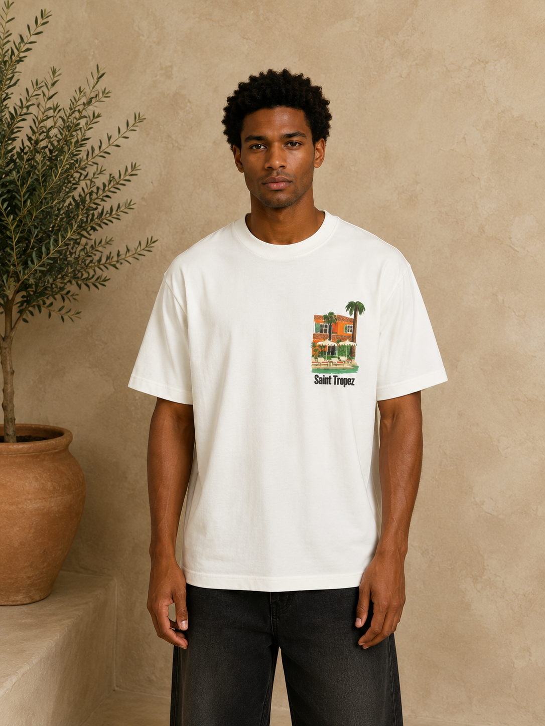 T-Shirt Saint-Tropez blanc