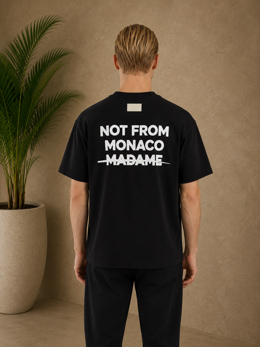T-shirt Not Monaco Madame noir
