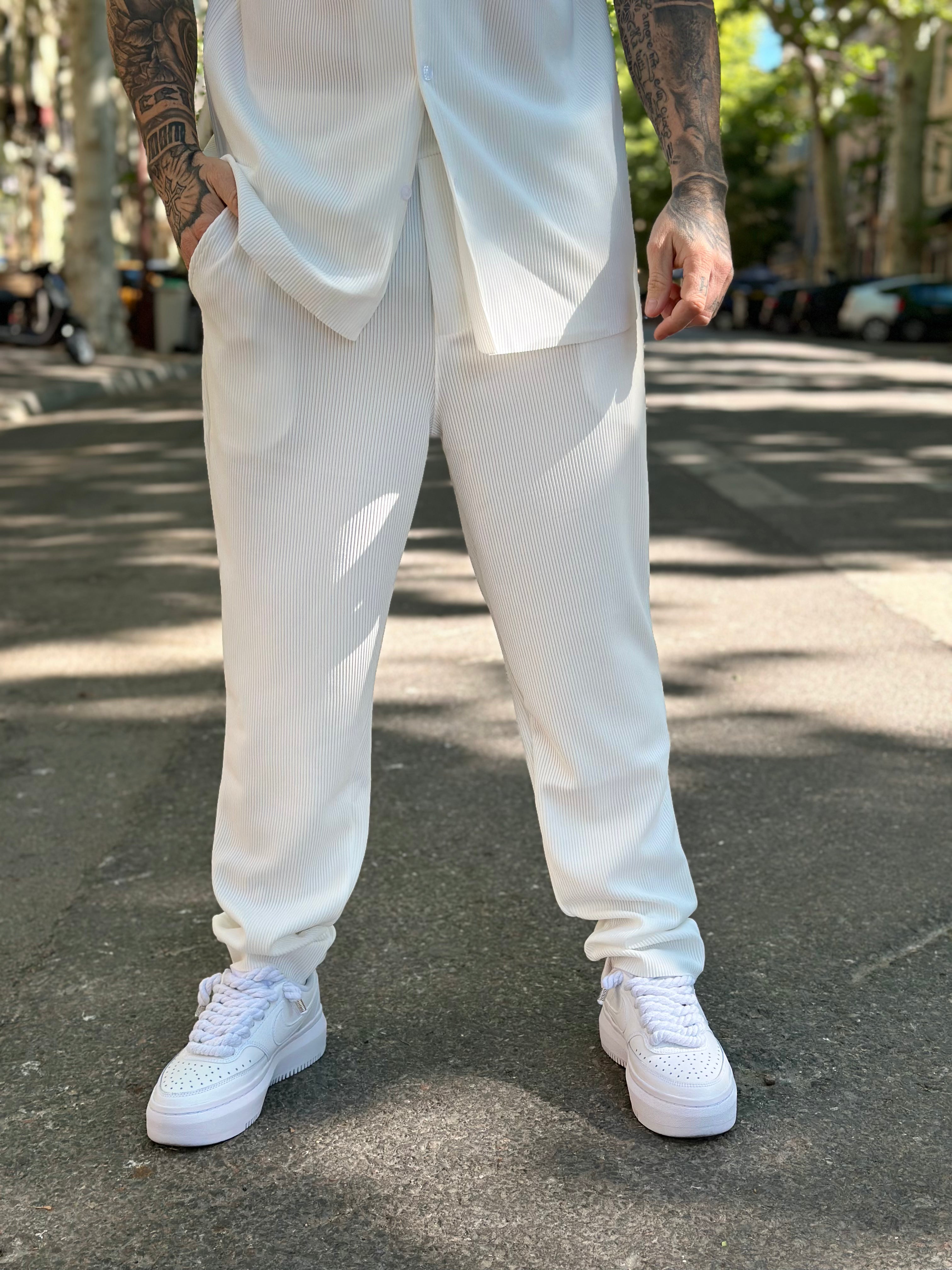 Ensemble Pablo Chemise pantalon Blanc