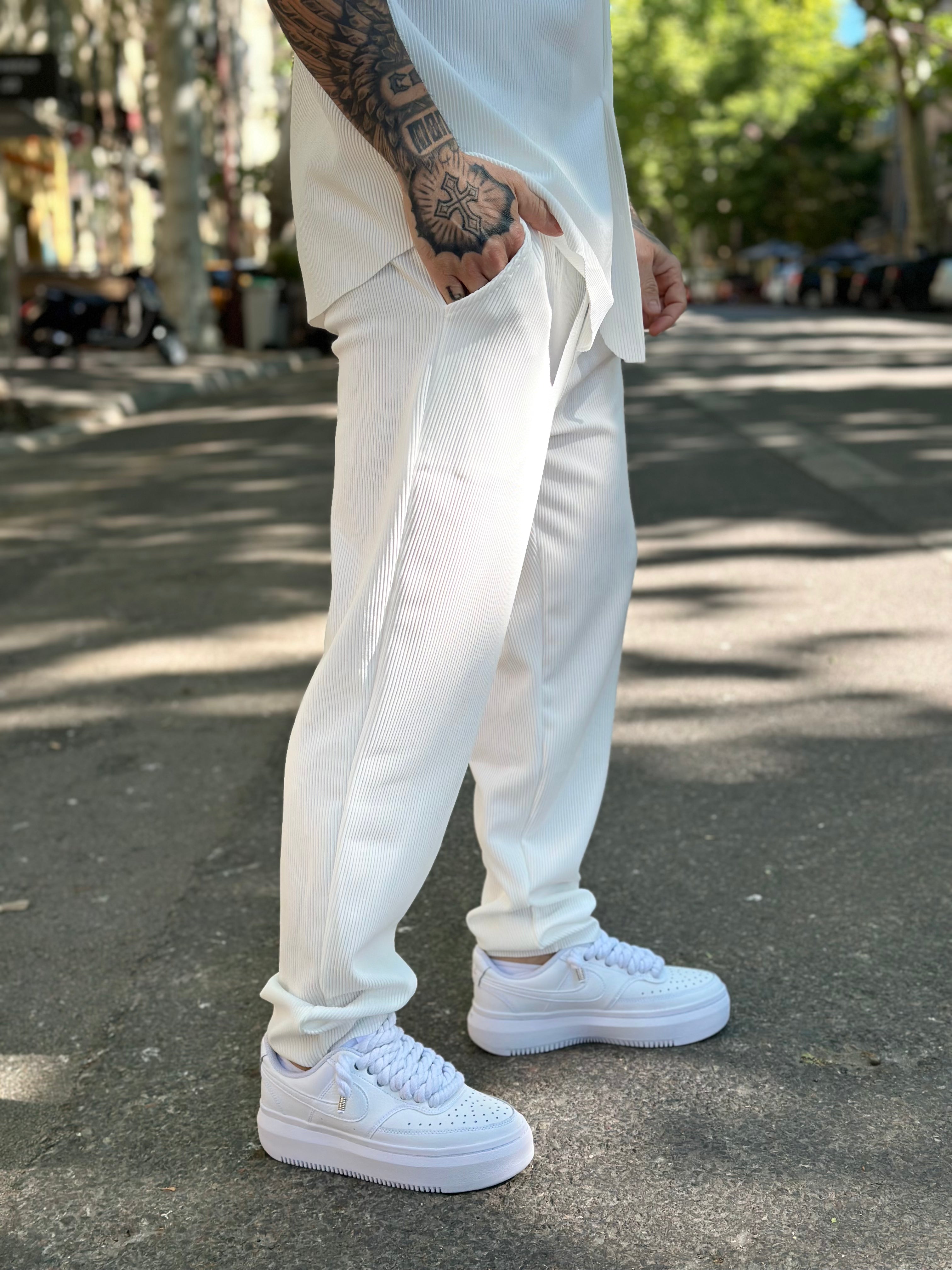 Ensemble Pablo Chemise pantalon Blanc