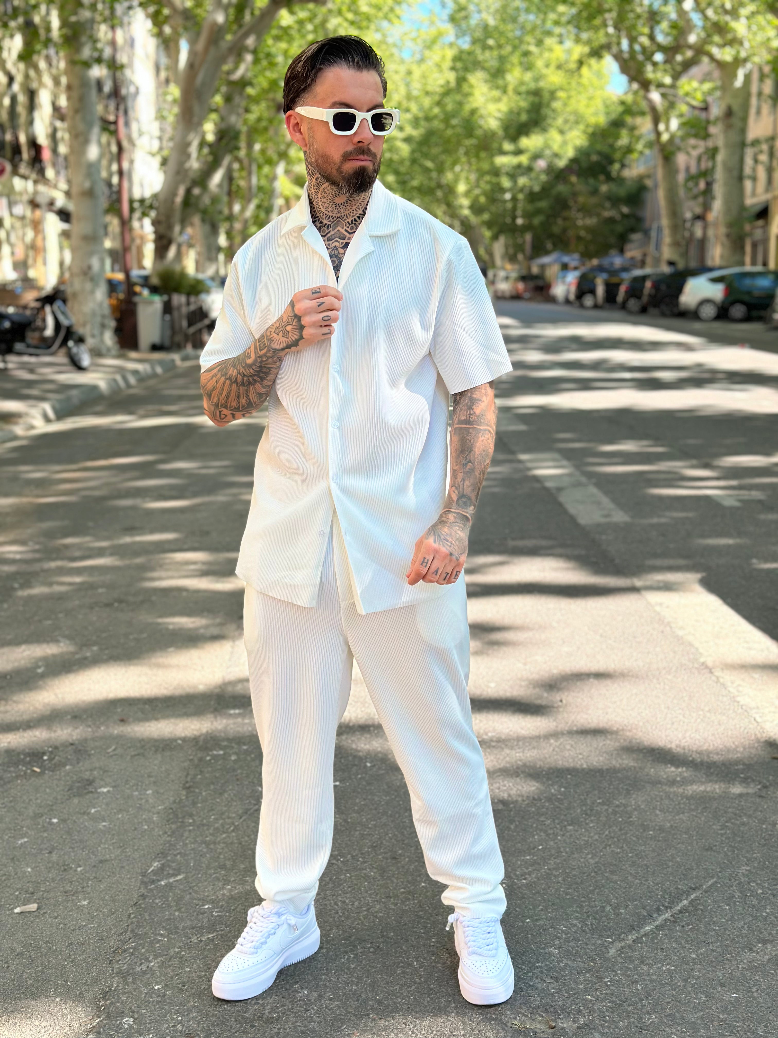 Ensemble Pablo Chemise pantalon Blanc