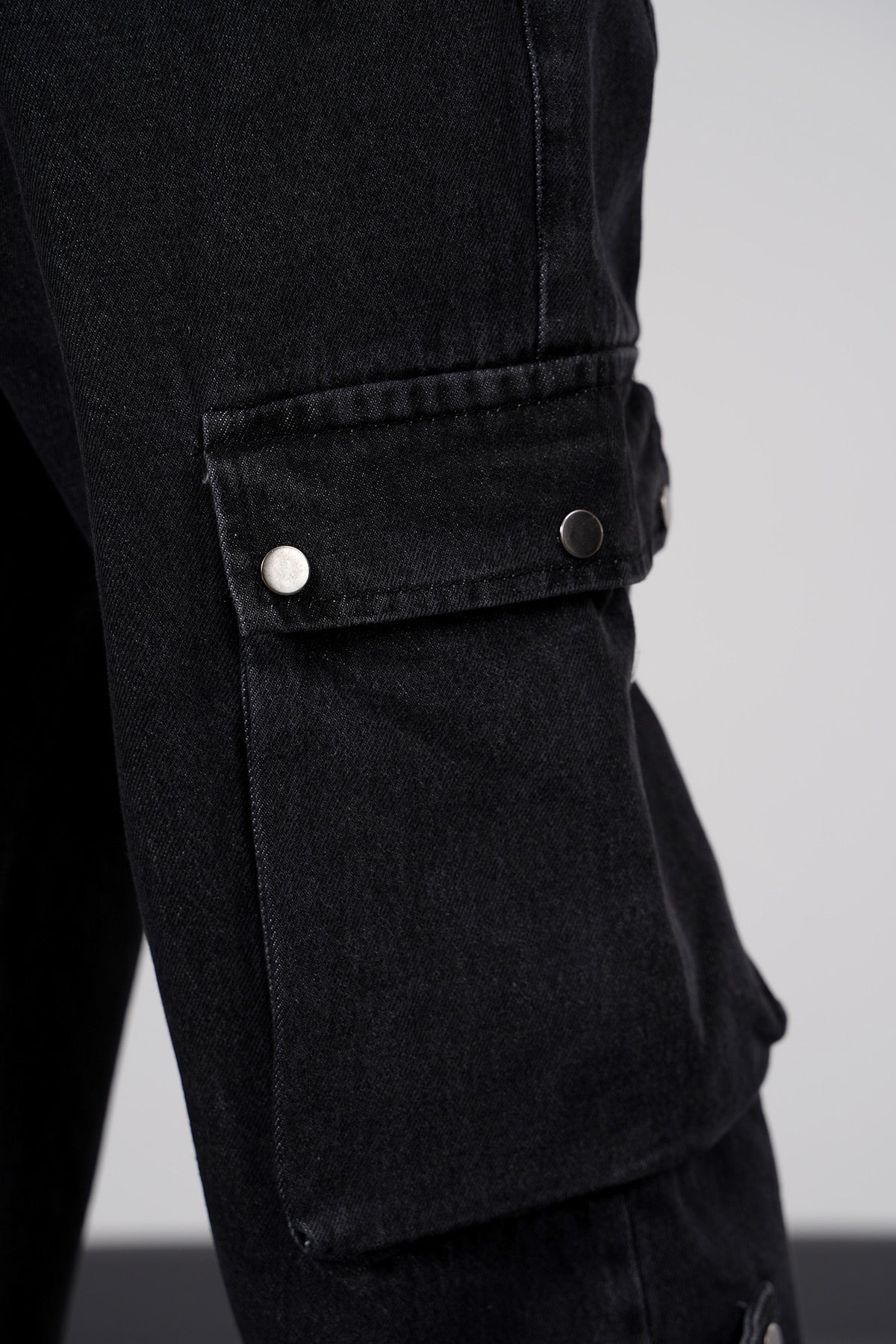 JEAN CARGO LARGE - GRIS SHINé