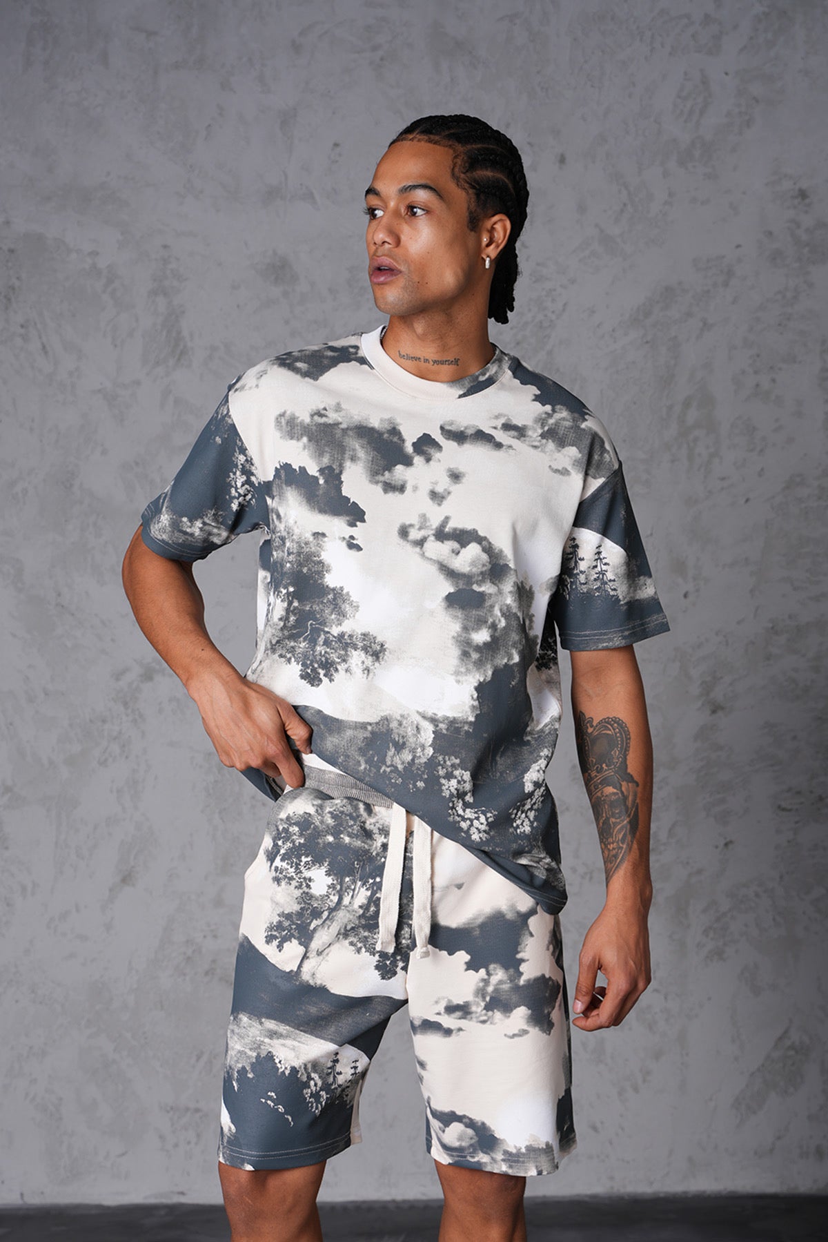 Ensemble short + t-shirt Wood